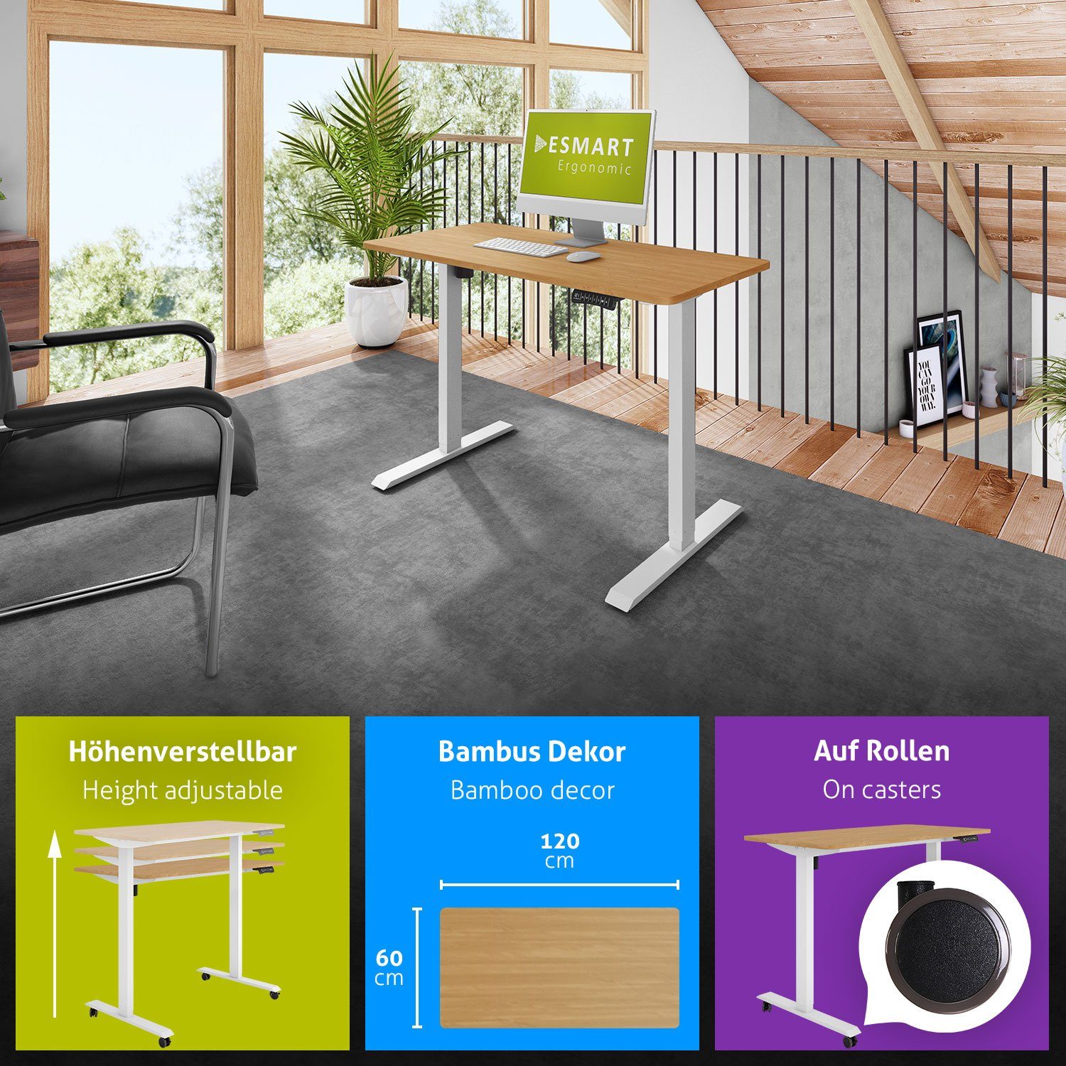 ESMART Schreibtisch ESMART Germany, ETX-121 Elektrisch günstig online kaufen