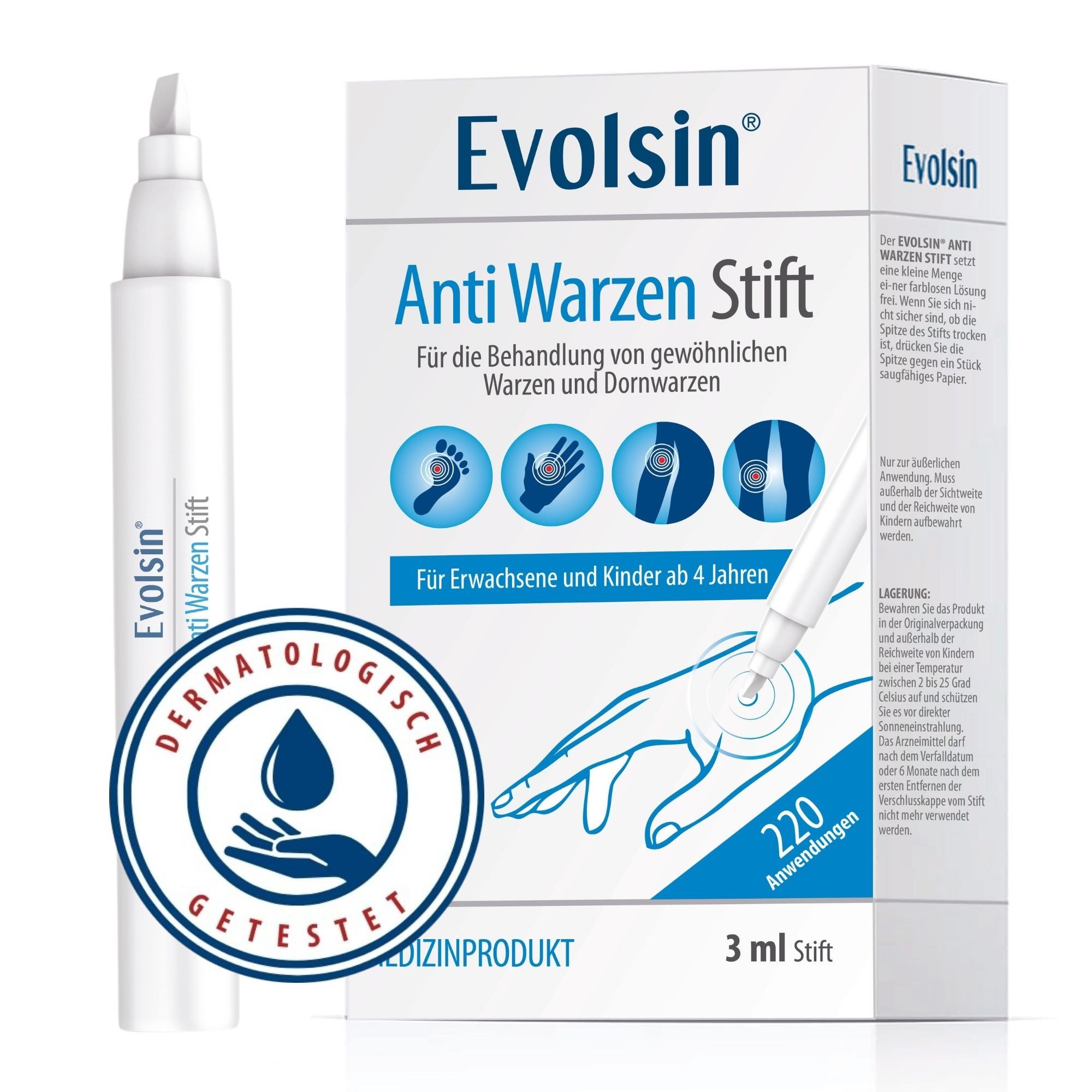 Warzen-Behandlungsstift Evolsin – Anti Warzen Stift gegen Warzen