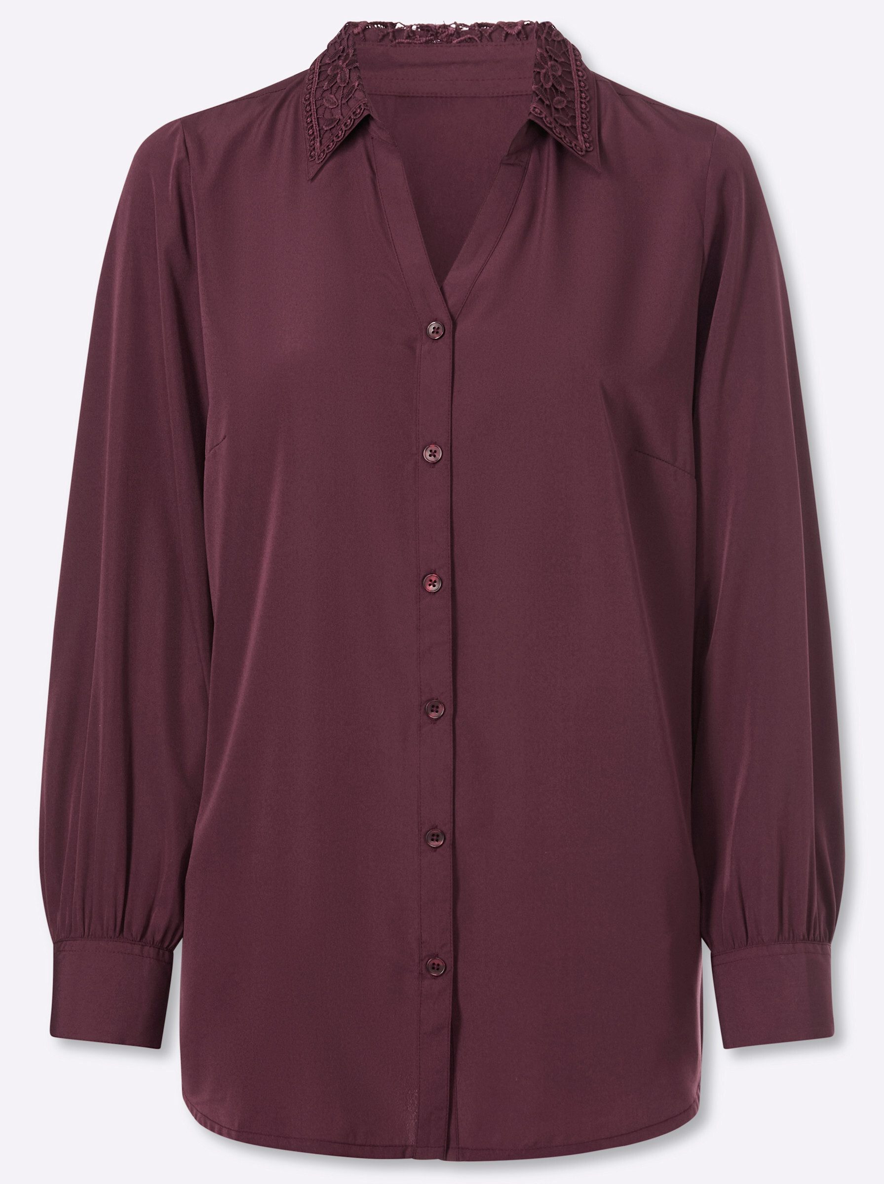 Klassische Bluse Longbluse Langarm
