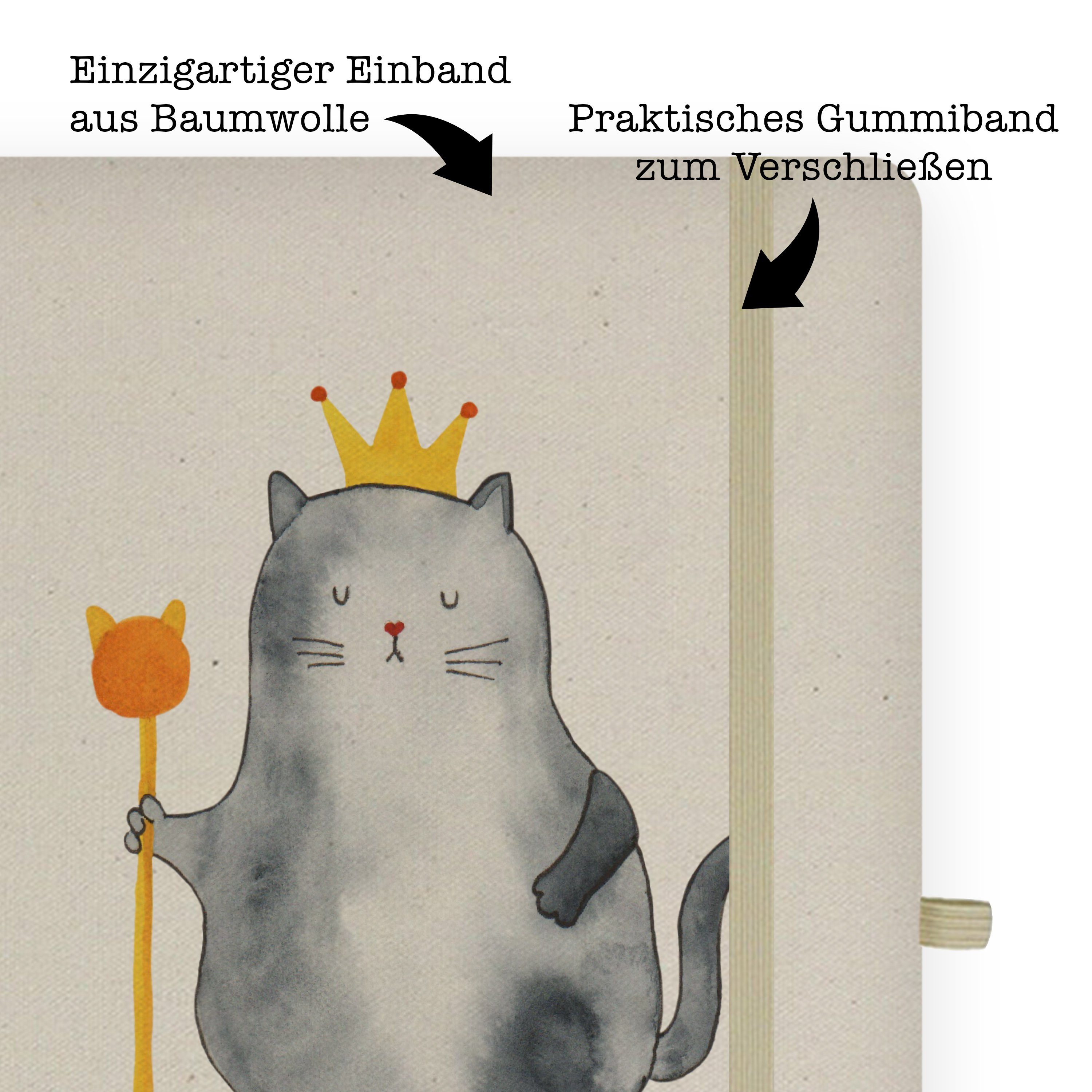 Koenig Transparent Notizbuch & Que Einzug, Mrs. Mr. - Katzen - König, königlich, Panda Panda Geschenk, Mrs. & Mr.