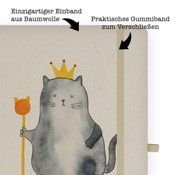 Mr. & Mrs. Panda Notizbuch Katze König - Transparent - Geschenk, königlich, Einzug, Queen, Notiz Mr. & Mrs. Panda, Handgefertigt
