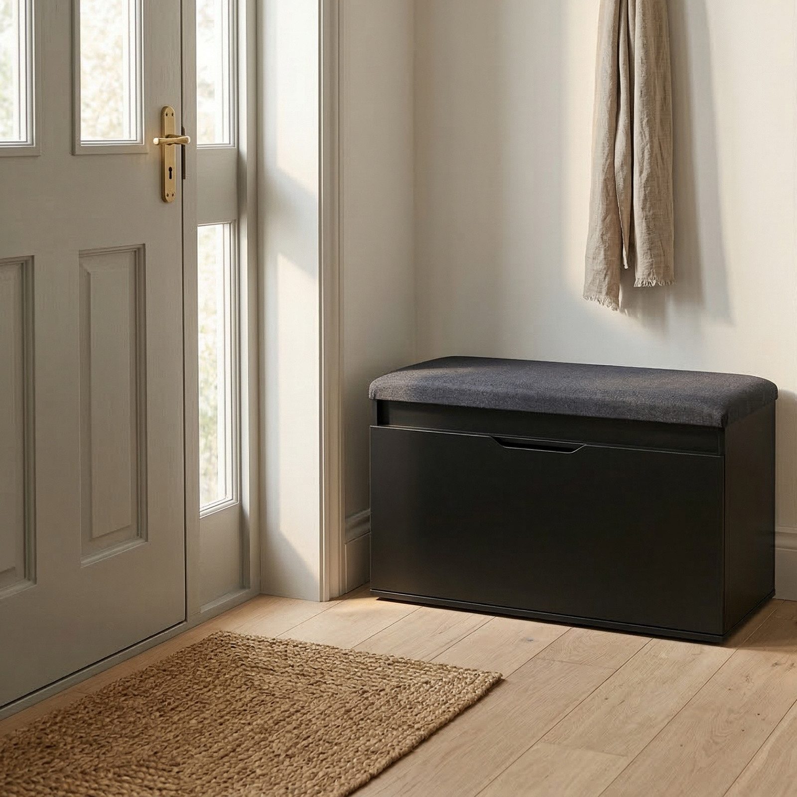 BOXIMO Schuhschrank Schuhschrank mit Sitzfläche und Stauraum SOTO, 80 x 50 x 35 cm (Schuhschrank GRADIA mit Sitzbank)