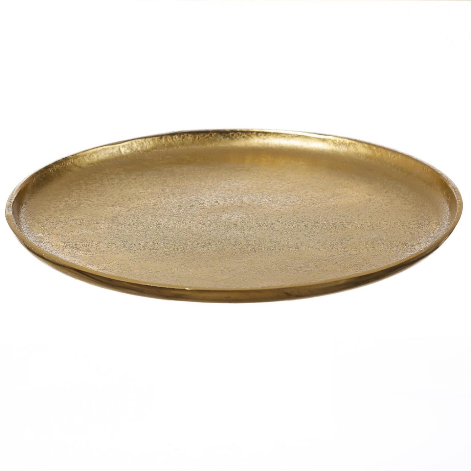 MARELIDA Декоративна тарілка Dekoschale Dekotablett Свічкиteller Aluminium rund D: 30cm gold