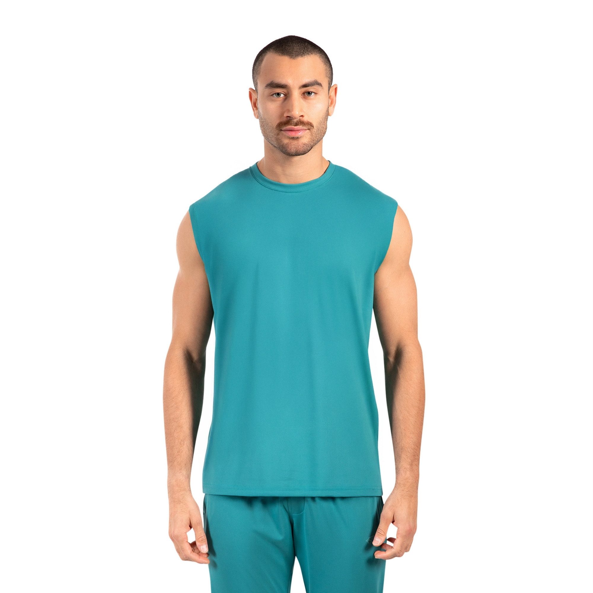 Smilodox Tanktop Xion, Ärmelloses Sportshirt 3D Rubber Print, Hohe Bewegungsfreiheit Minimalistisches Design Training Sport Freizeit Alltag Gym