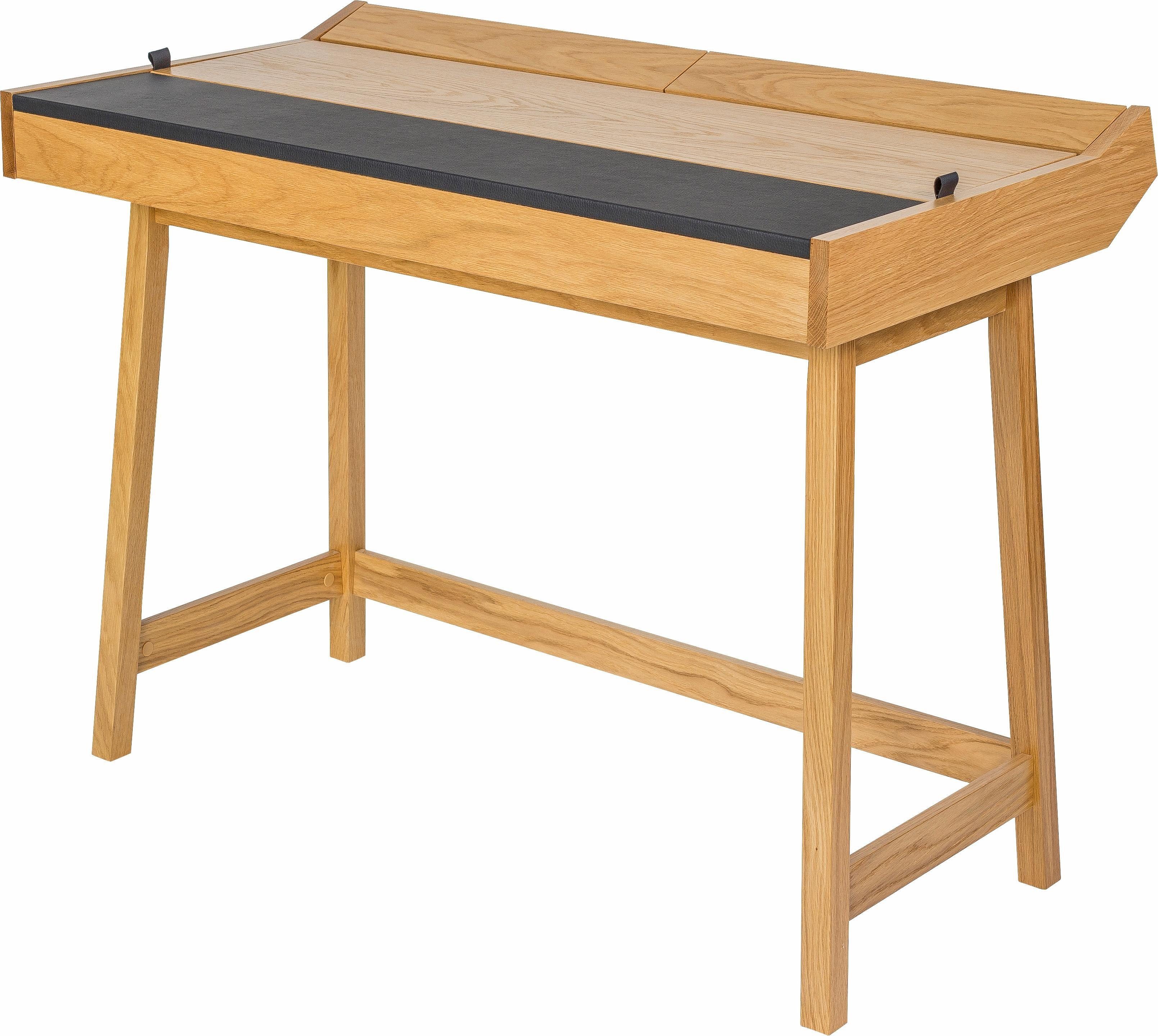 Woodman Schreibtisch Brompton, im skandinavian Design, Gestell aus massiver Eiche, FSC®-zertifiziert