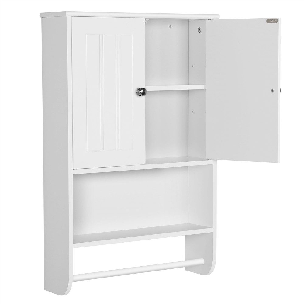 Yaheetech Hängeschrank Badezimmerschrank Wandschrank mit Handtuchhalter günstig online kaufen