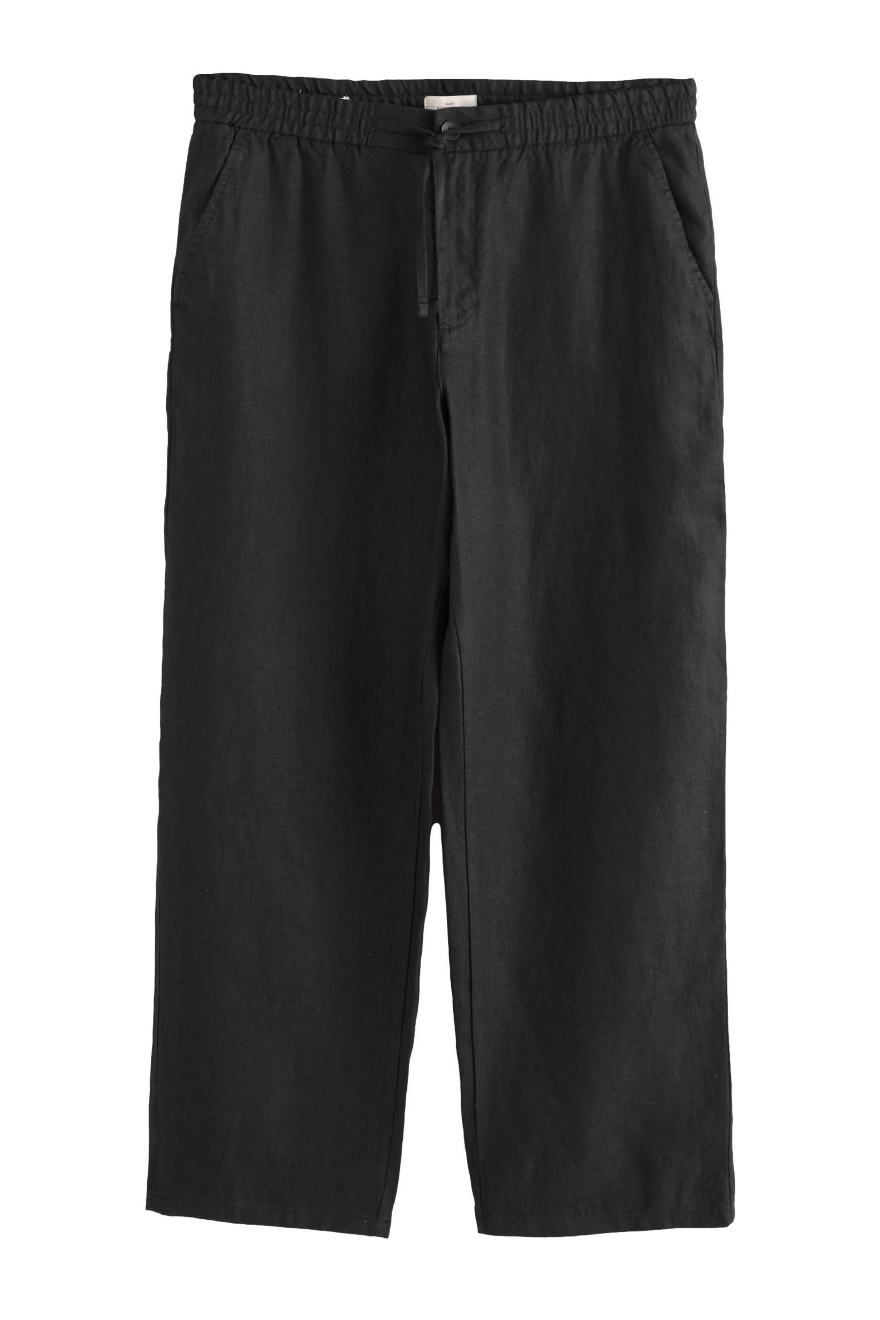 Dehnbund-Hose Signature Relaxed Fit Leinenhose mit Elastikbund