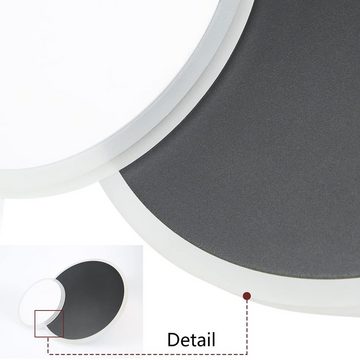 ZMH LED Deckenleuchte Modern 6 Ring Design Deckenlampe Wohnzimmer Schlafzimmer 72W, Dimmbar, LED fest integriert, 3000-6500K, Mit Fernbedienung, Warmweiß-Neutralweiß-Kaltweiß, Esszimmer