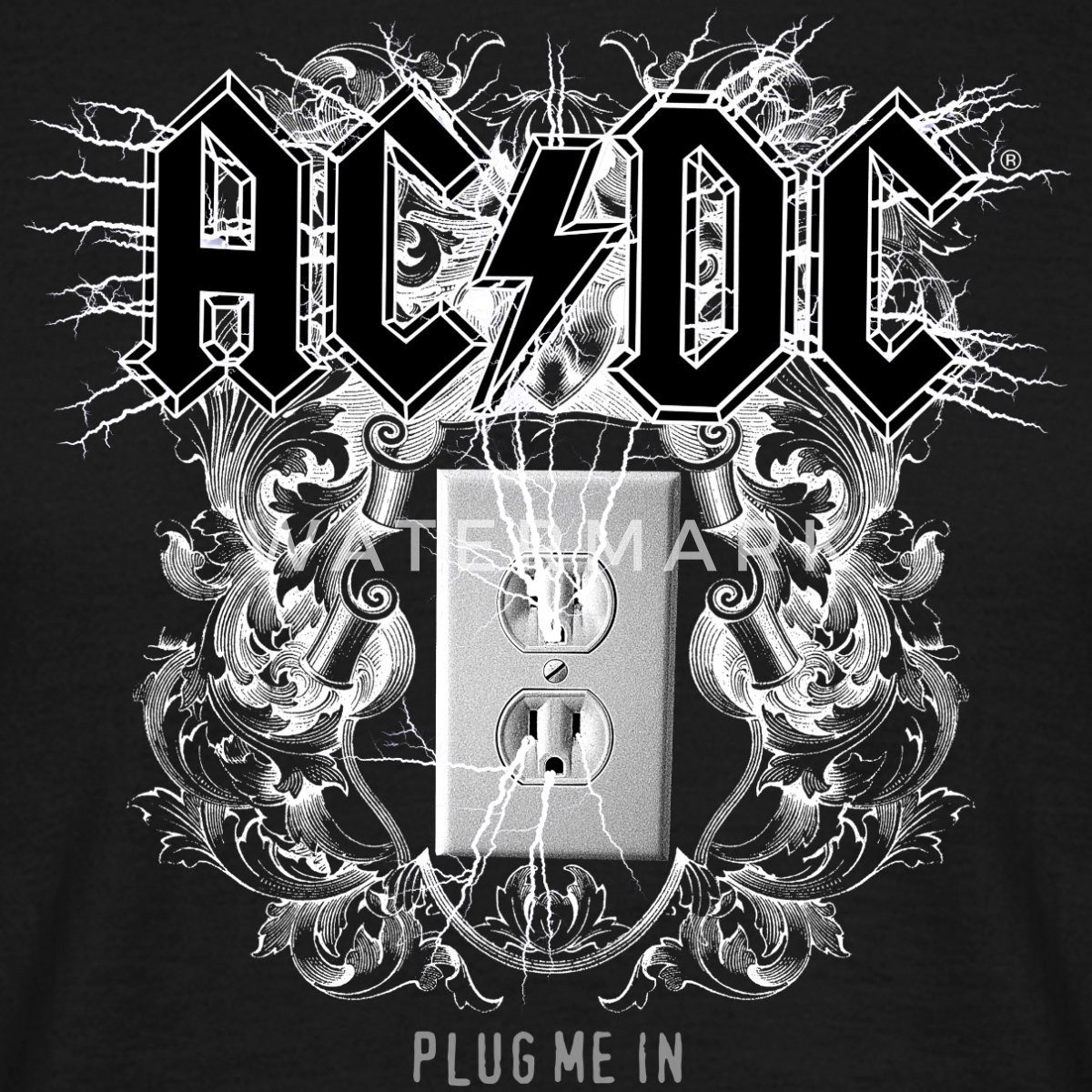 Spreadshirt T-Shirt AC/DC Logo Plug Me In Videoalbum Männer T-Shirt (1-tlg) günstig online kaufen