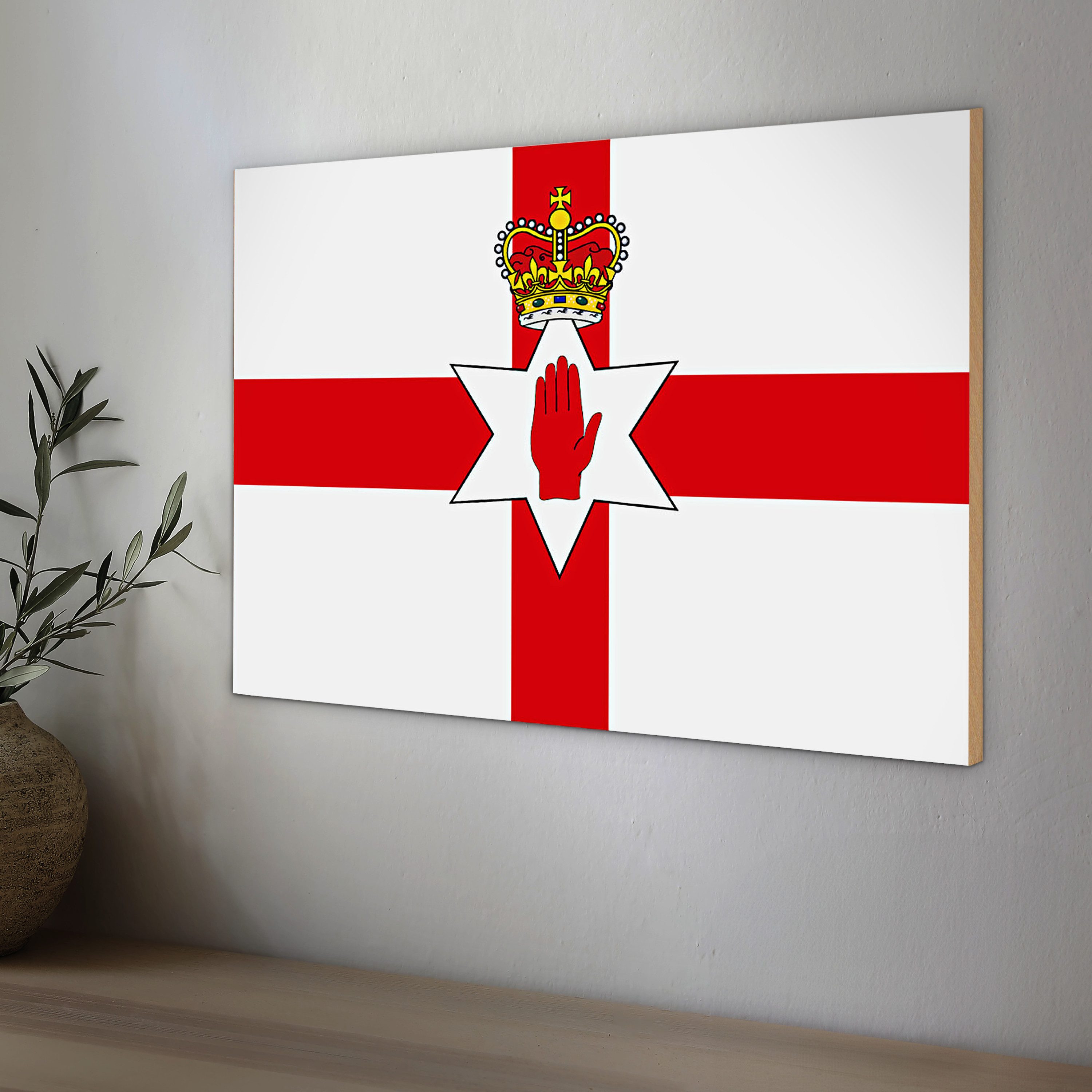 Roomando Holzbild Flagge Nordirland 18x12cm Flag Northern Ireland