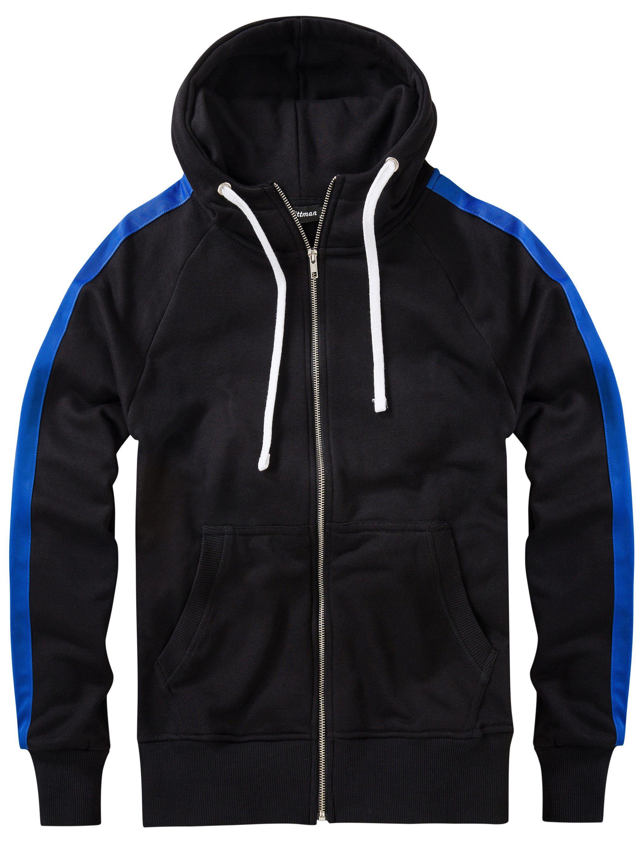 Pittman Kapuzensweatjacke Retro Zipper Hoodie Stripe (1-tlg)