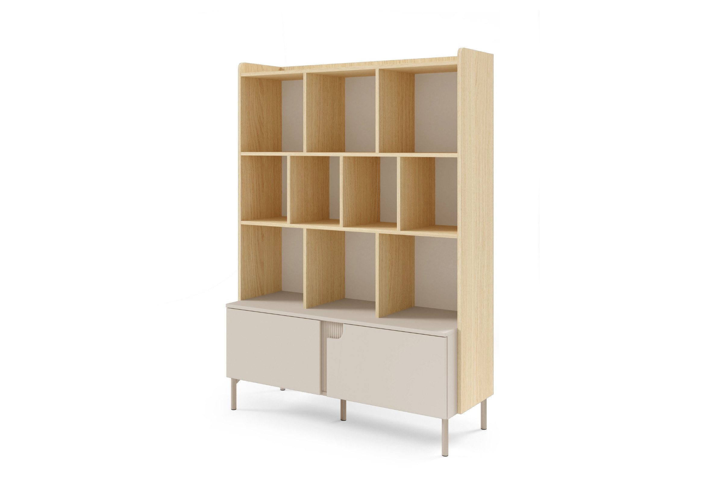Deine Möbel 24 Bücherregal PAURO 05 Regal mit Schublade und Türen, modernes Standregal, PAURO - Kollektion 1-tlg., mit offenen Fächern im skandinavischen Design