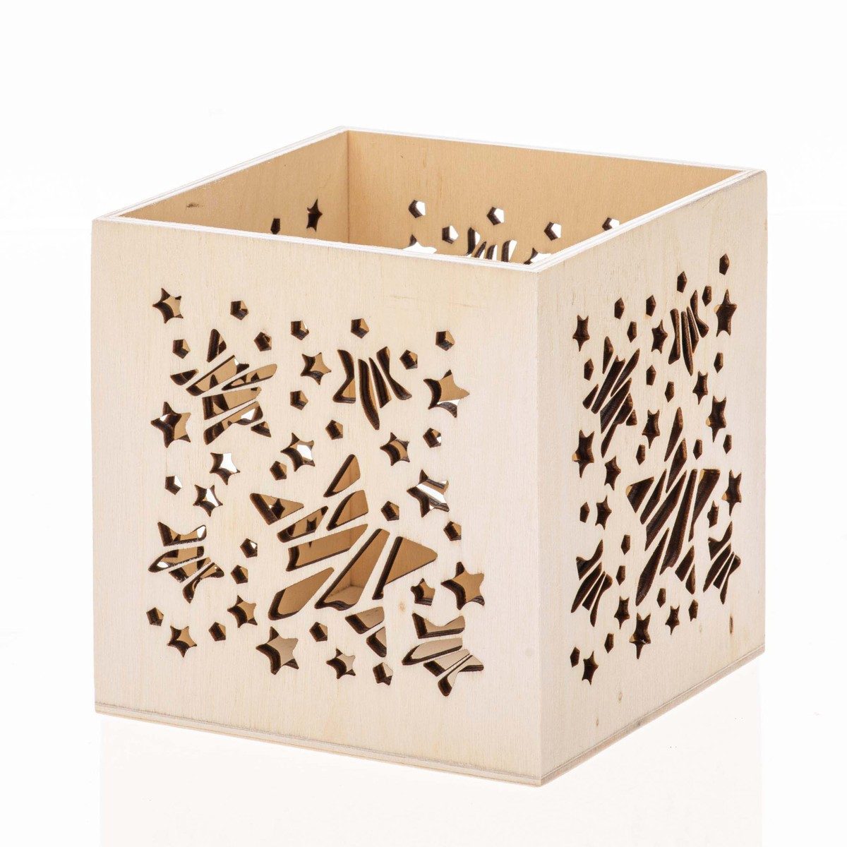 Glorex Windlicht GLOREX Windlicht Sterne 10x10x10cm