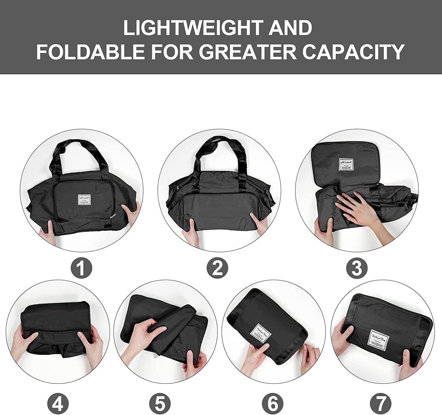 COOL-i ® Reisetasche, Faltbare Fitnesstasche,Sporttasche,Große Umhängetasche