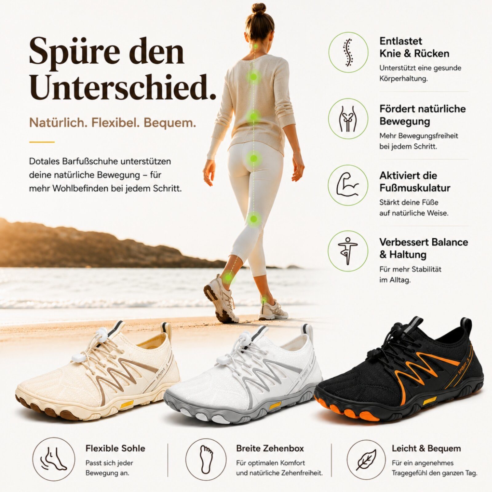DOTALES Gripstep Barfußschuhe Damen & Herren Barfußschuhe Barfußschuh Minimalschuhe