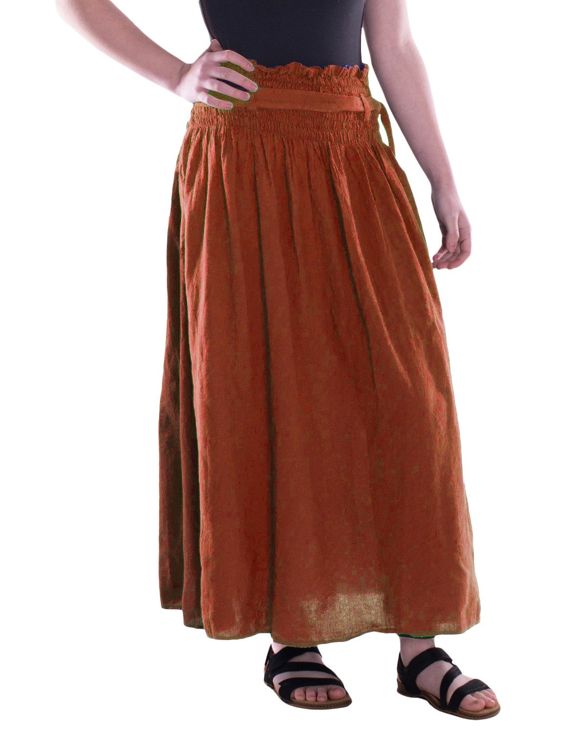 Vishes Maxirock Damen Maxi-Rock Baumwolle Boho günstig online kaufen