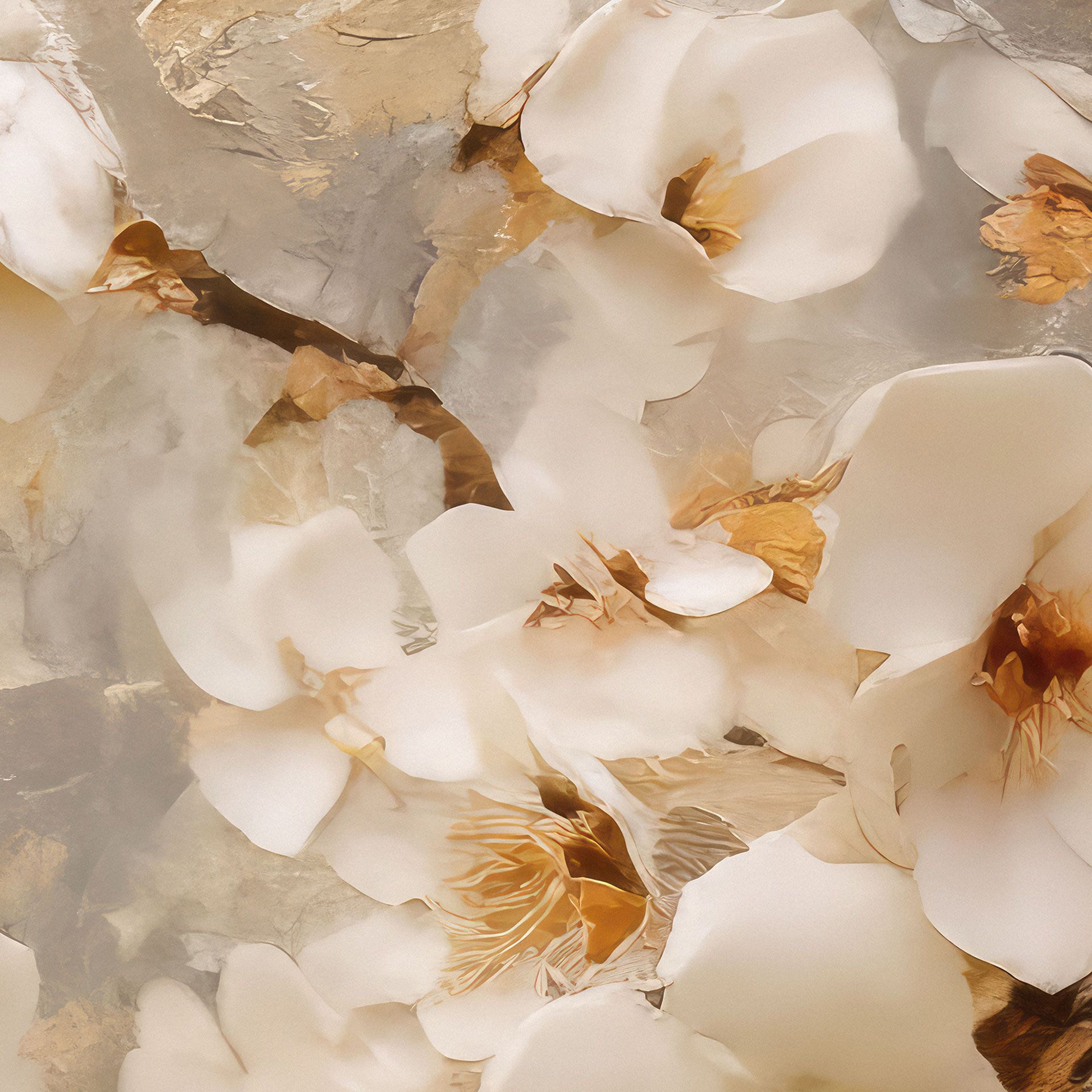 K&L Wall Art Vliestapete XXL Fototapete Natur Blumentapete große Naturtapete, floral, bedruckt, matt