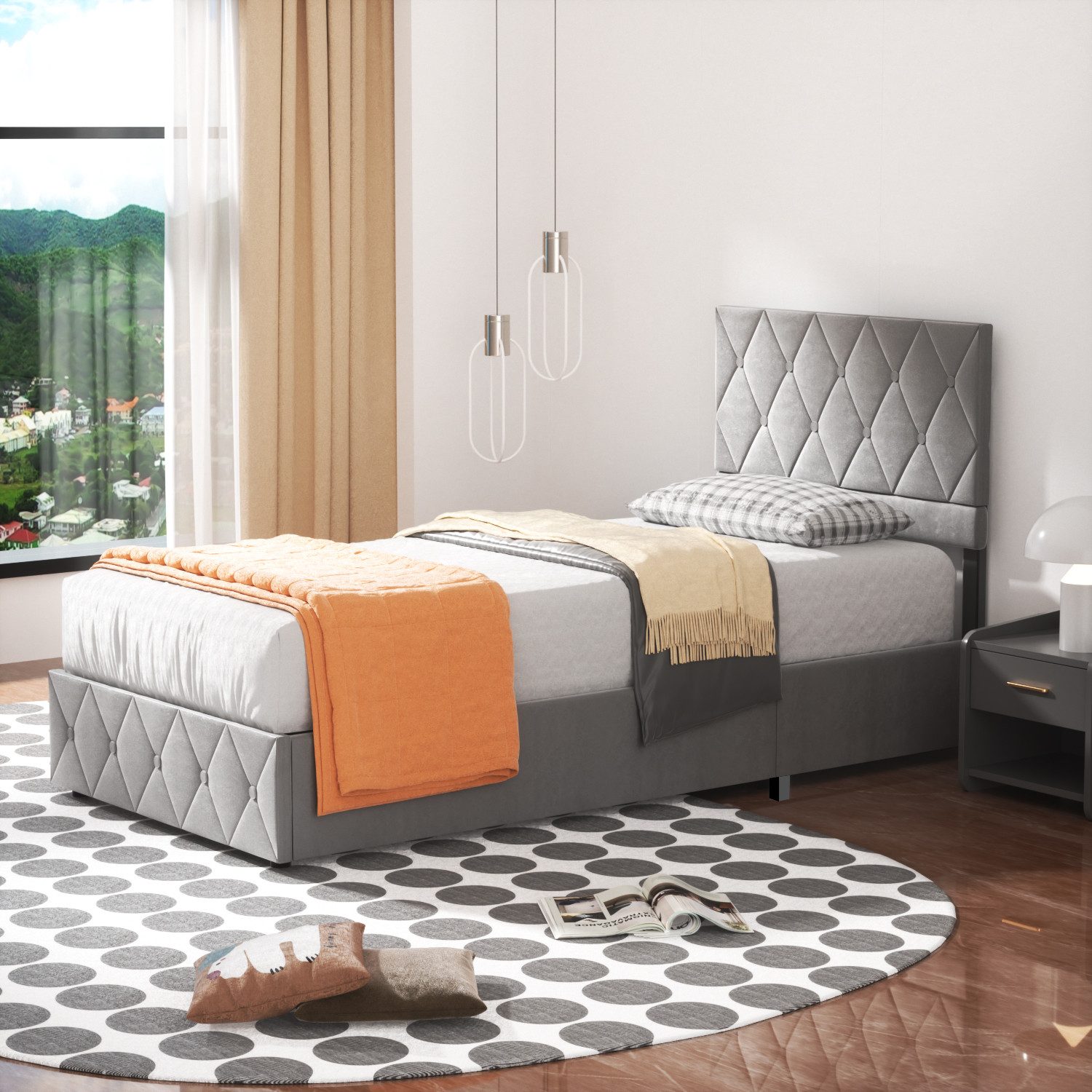 OKWISH Polsterbett Stauraumbett Funktionsbett (90x200 cm günstig online kaufen