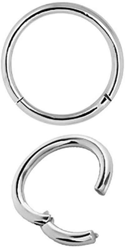 Karisma Nasenpiercing Hinged Titan G23 Segment Ring Nasenring Nasenpiercing- 1,2x8mm - Silber