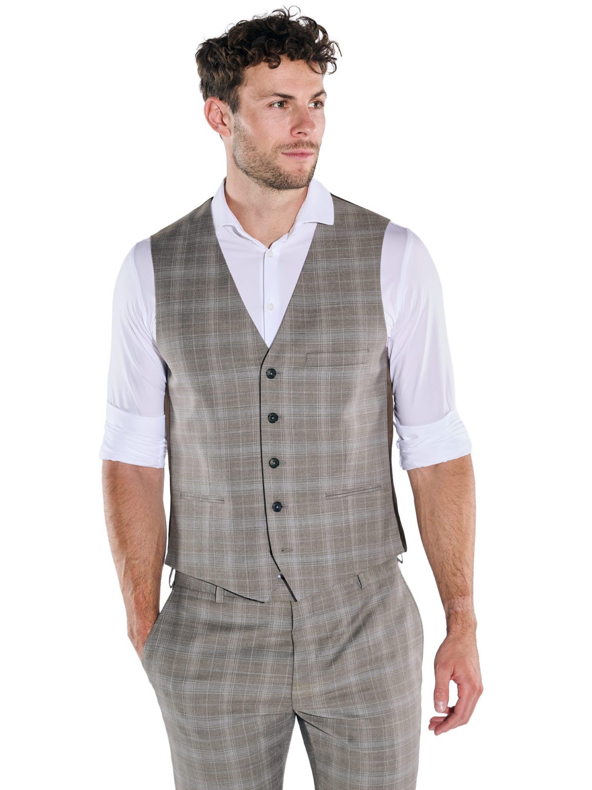 emilio adani Anzugweste emilio adani Herren Anzug-Weste gemustert, Grau günstig online kaufen