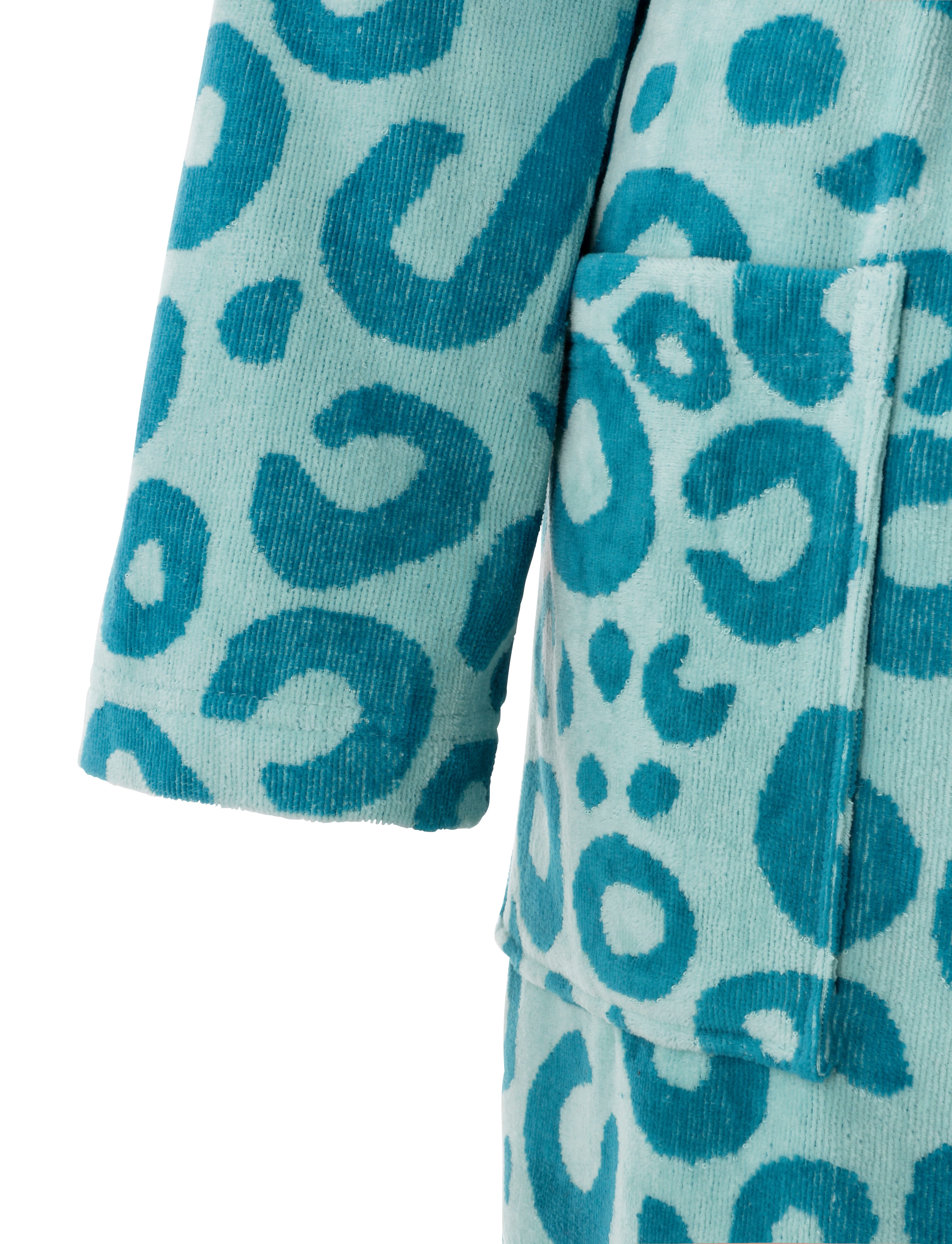 OTTO home Unisex-Bademantel Anna Leo, ideal für Sauna & Spa, Hotelbademantel, Morgenmantel, Langform, Walkfrottee, Kimono-Kragen, Gürtel, für Damen & Herren, mit Taschen, S-3XL, trendiger Animal Print