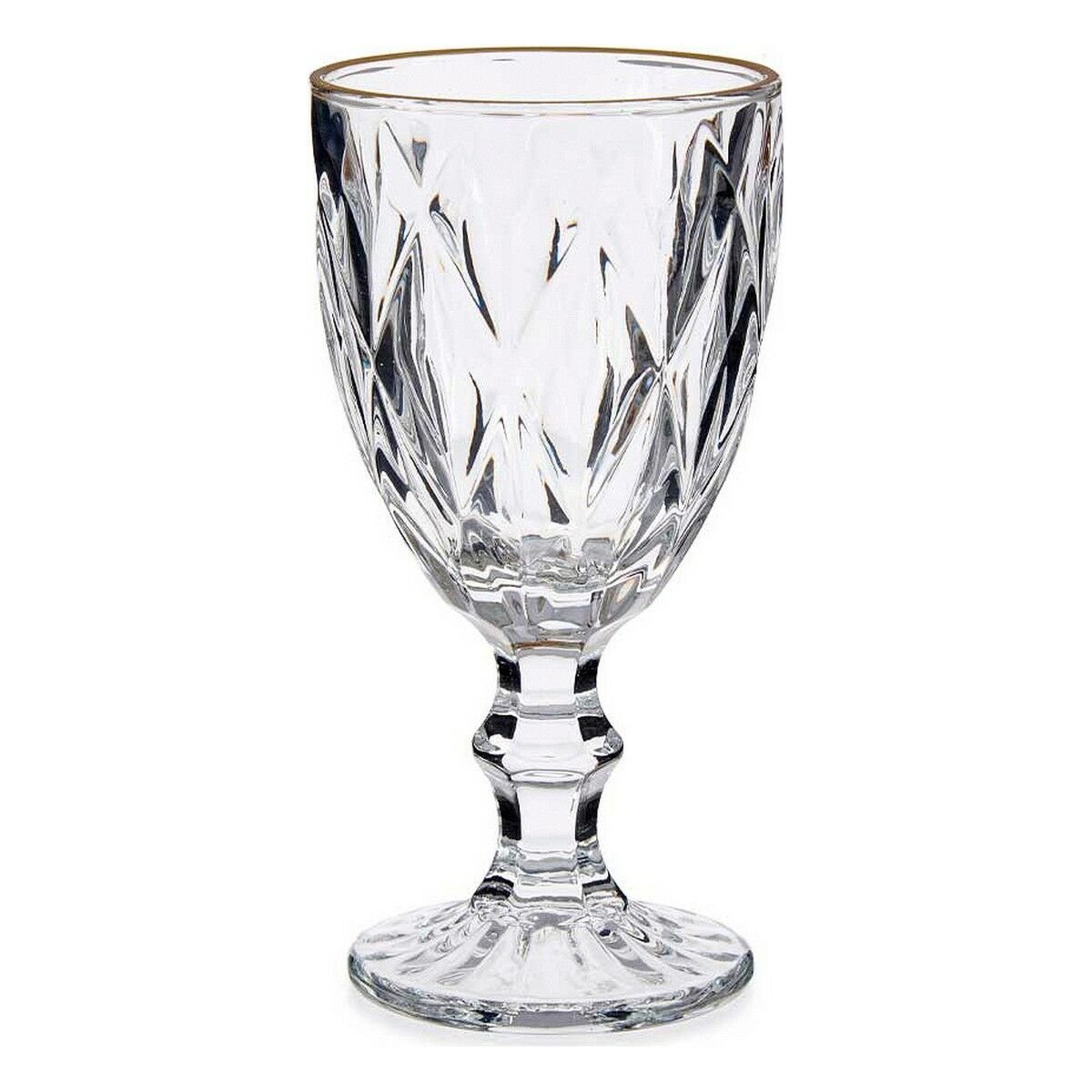 6 Vivalto Glas Glas Durchsichtig ml, Glas 330 Weinglas Stück Golden