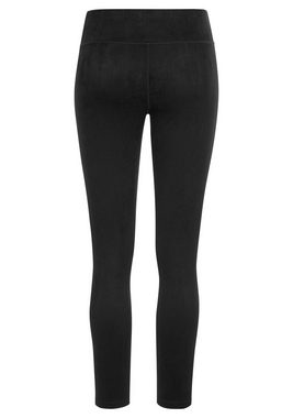 LASCANA Leggings in Velourleder-Optik