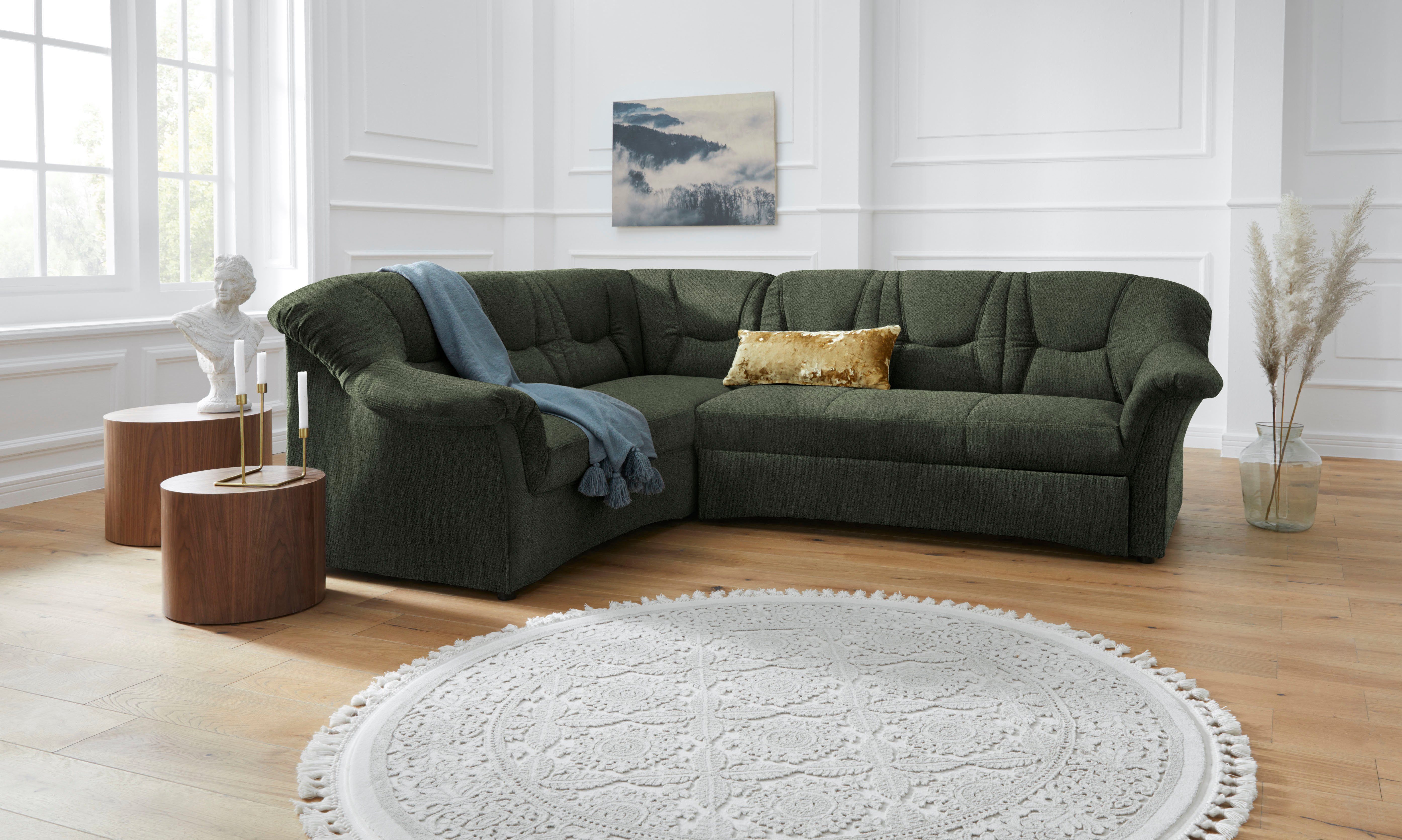 DOMO collection Ecksofa "Sarafina zeitlos und komfortabel, optional mit Fed günstig online kaufen