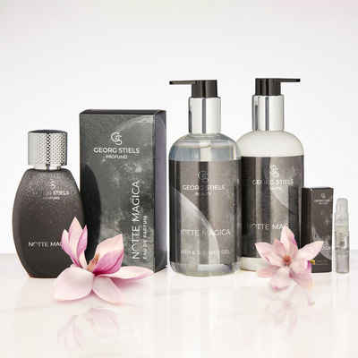 Georg Stiels Eau de Parfum "Notte Magica" inkl. Tester + Bodywash & -lotion, 4-tlg., vielschichtiger Duft mit frischen & warmen Noten, 18% Parfümölanteil