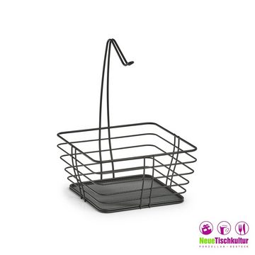 Neuetischkultur Küchenorganizer-Set Küchenhelfer Metall Schwarz 4er-Set, (Set, 4-tlg)