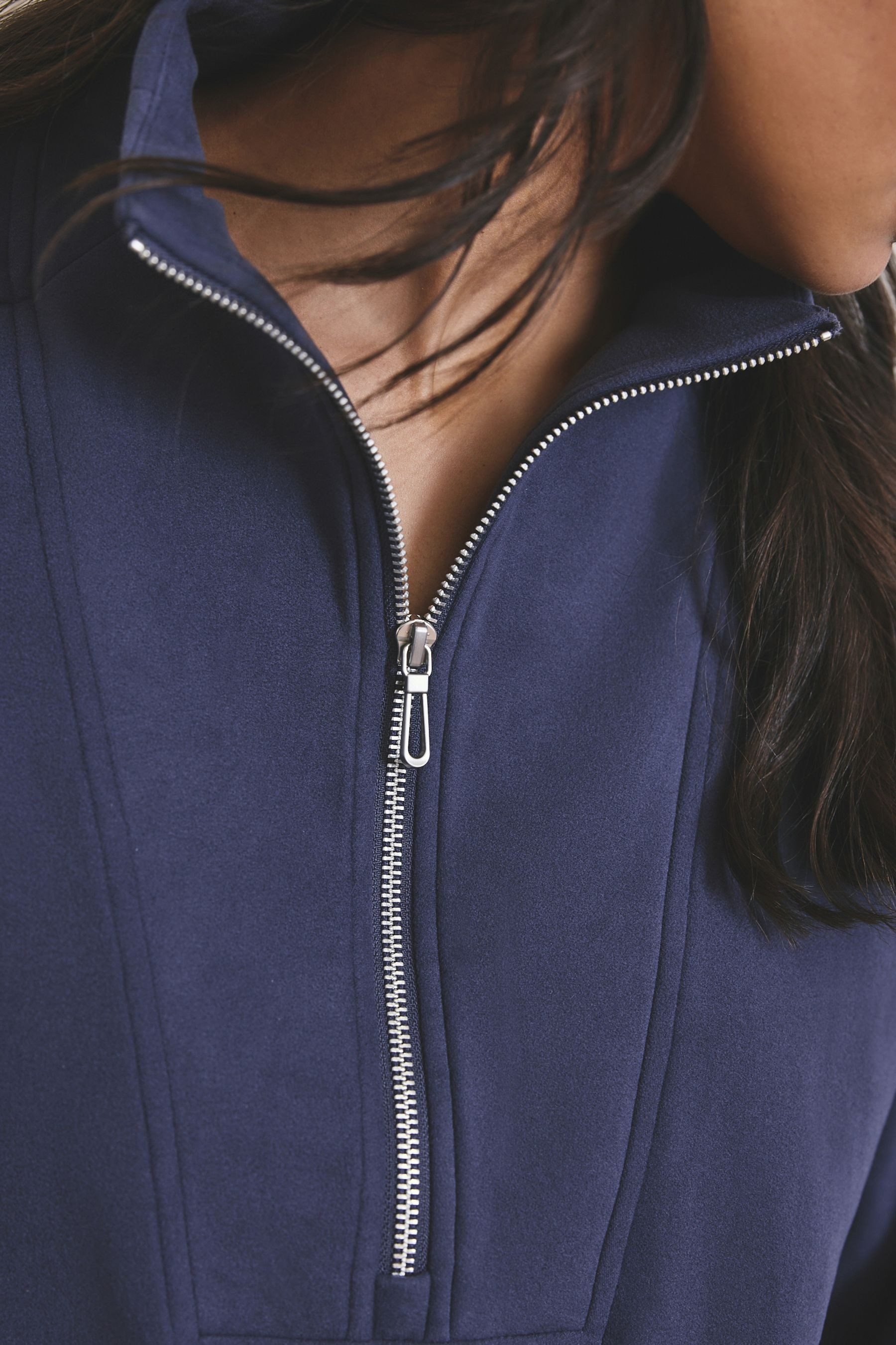 Next Fleecejacke Fleece mit halben Reißverschluss (1-St)