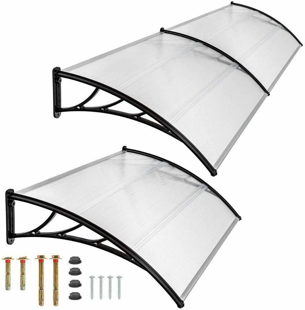 Defactoshop Vordach Defacto Vordach Überdachung Haustürvordach Polycarbonat-Solide klar, verschiedene