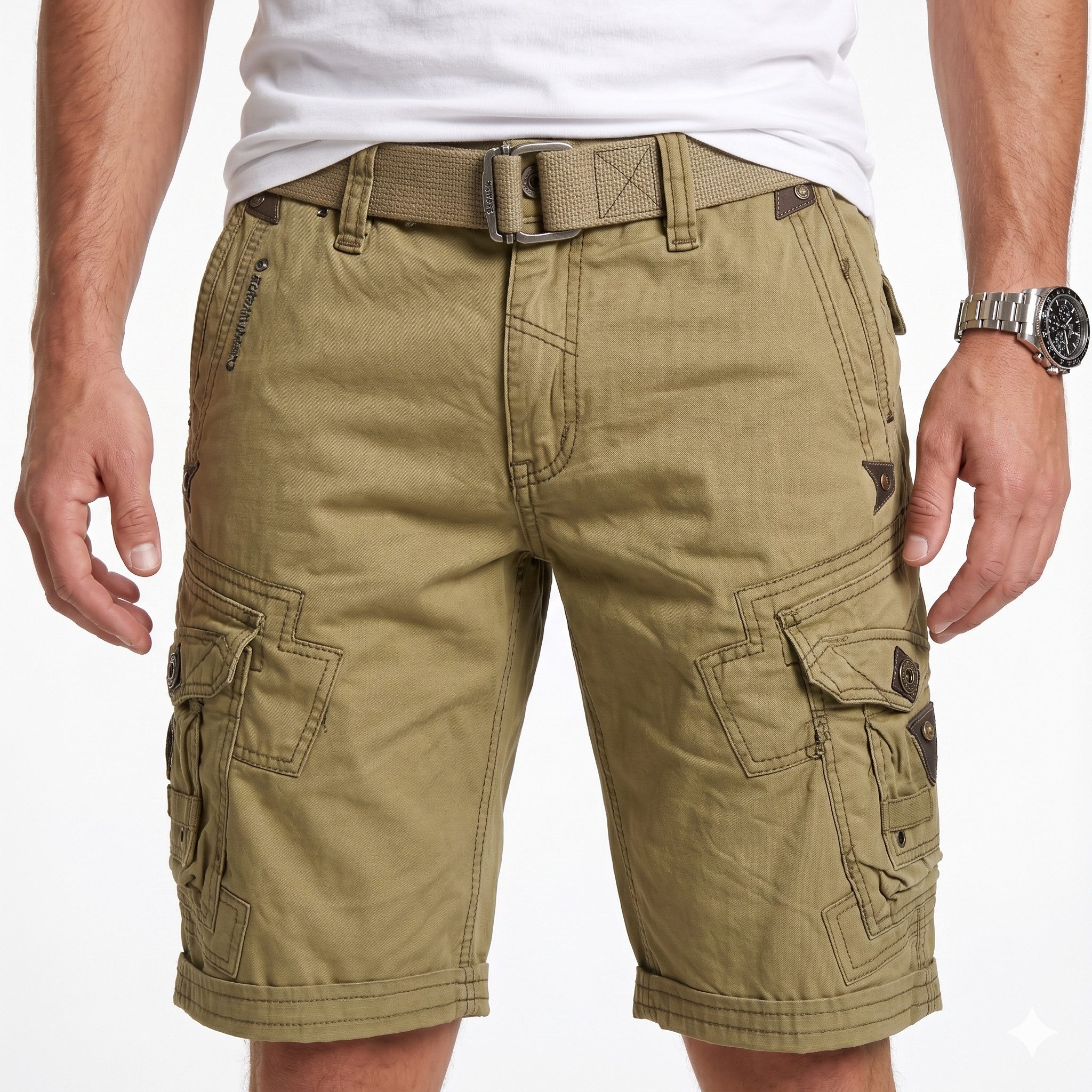 geographical norway Cargoshorts (Packung) Herren kurze Hose aus Baumwolle, Sommer-Bermuda Größe S bis 5XL