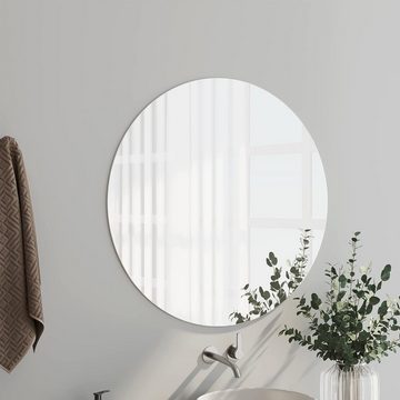 Dripex Wandspiegel Rund Spiegel Rahmenloser Badezimmerspiegel