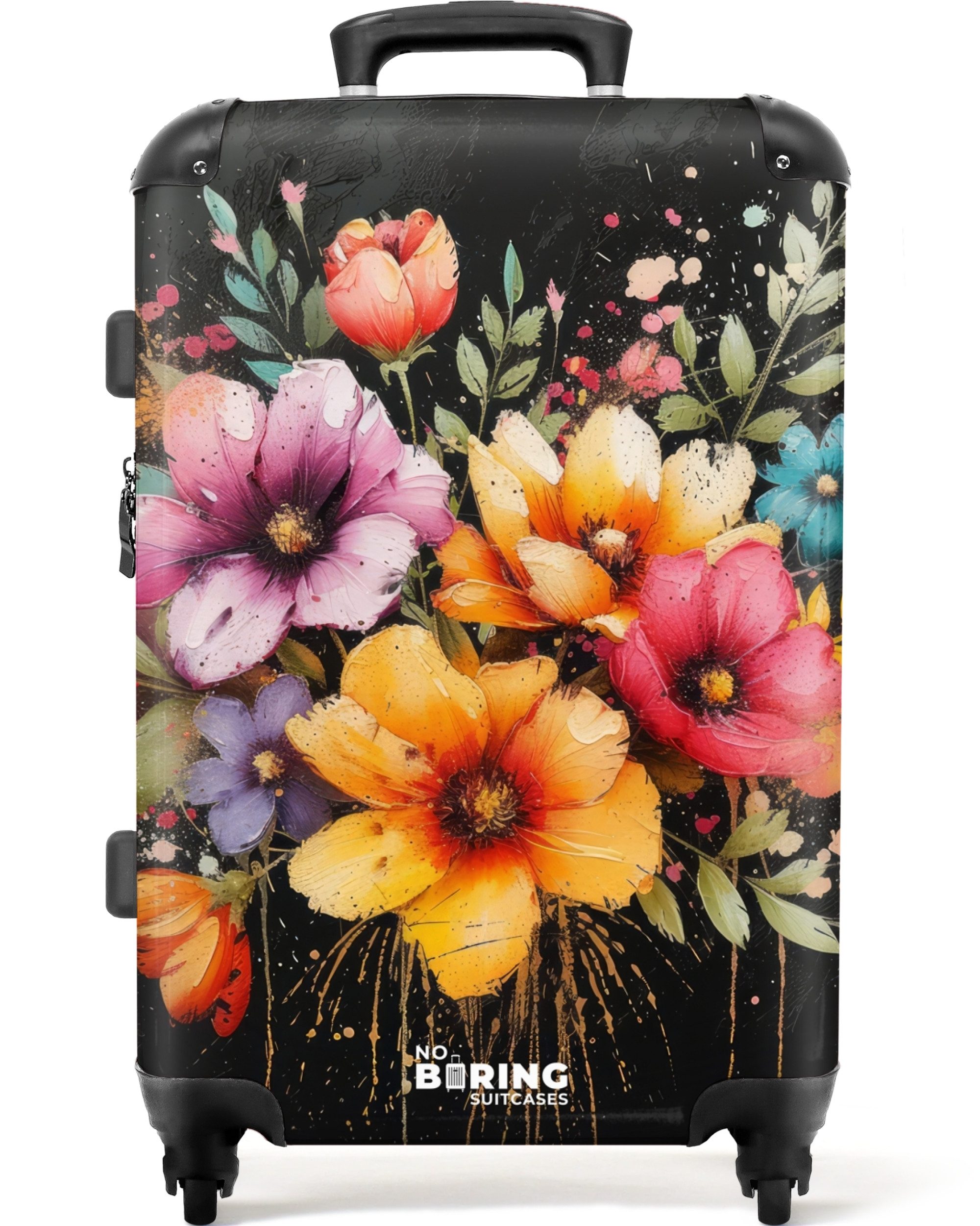 NoBoringSuitcases.com© Hartschalen-Trolley Blumen im Graffiti-Stil 67 günstig online kaufen