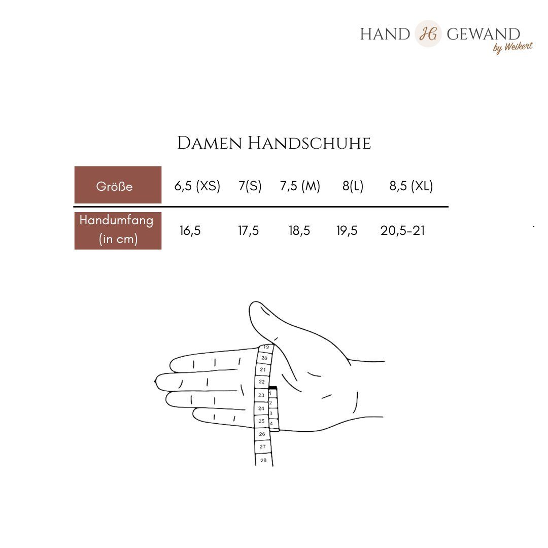 Hand Gewand by Strickbund Weikert Lederhandschuhe Touchscreenfunktion + 2021 Lederhandschuhe Damen STELLA 