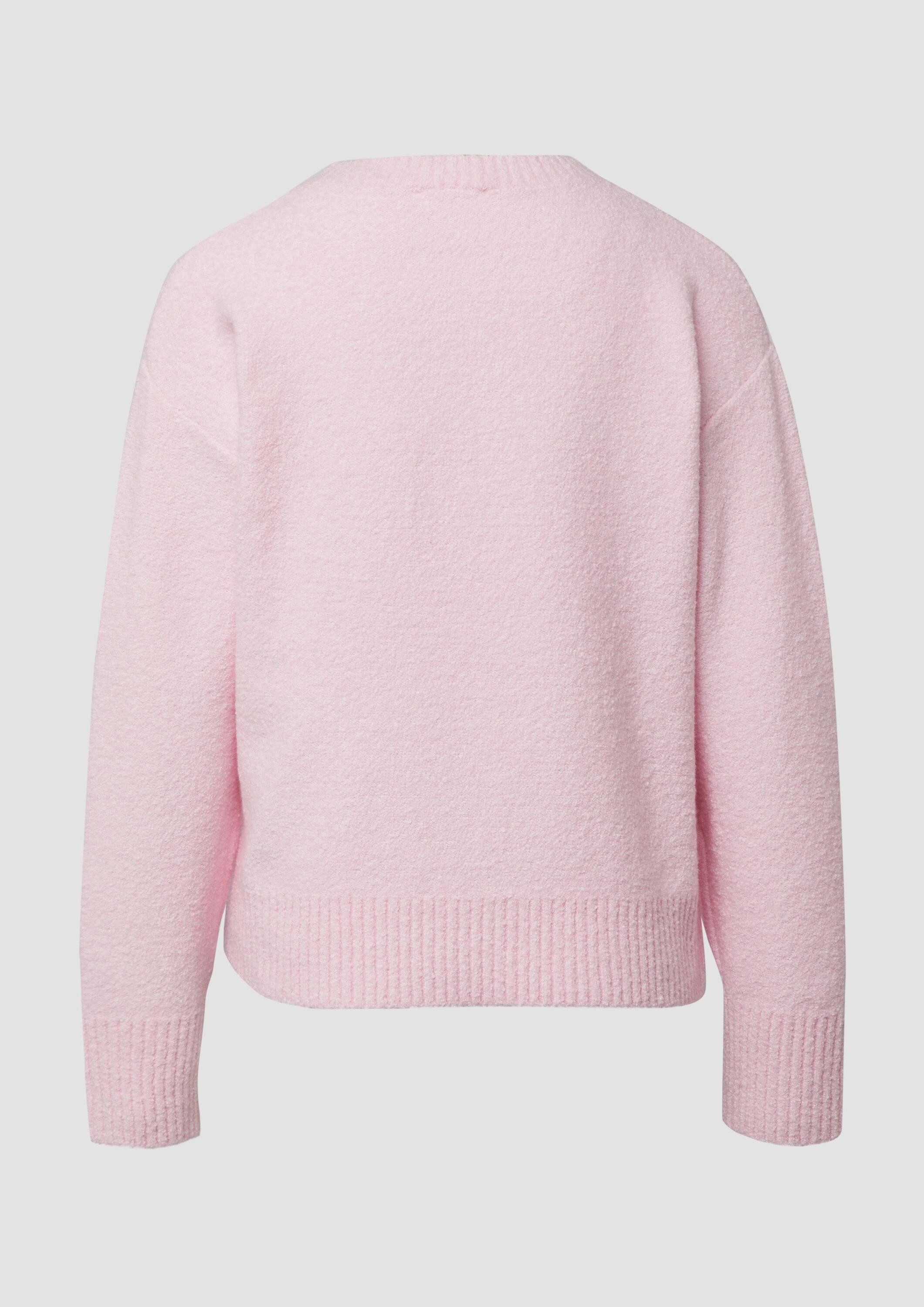 s.Oliver Longpullover Strickpullover Pullover aus Bouclé im Relaxed Fit günstig online kaufen