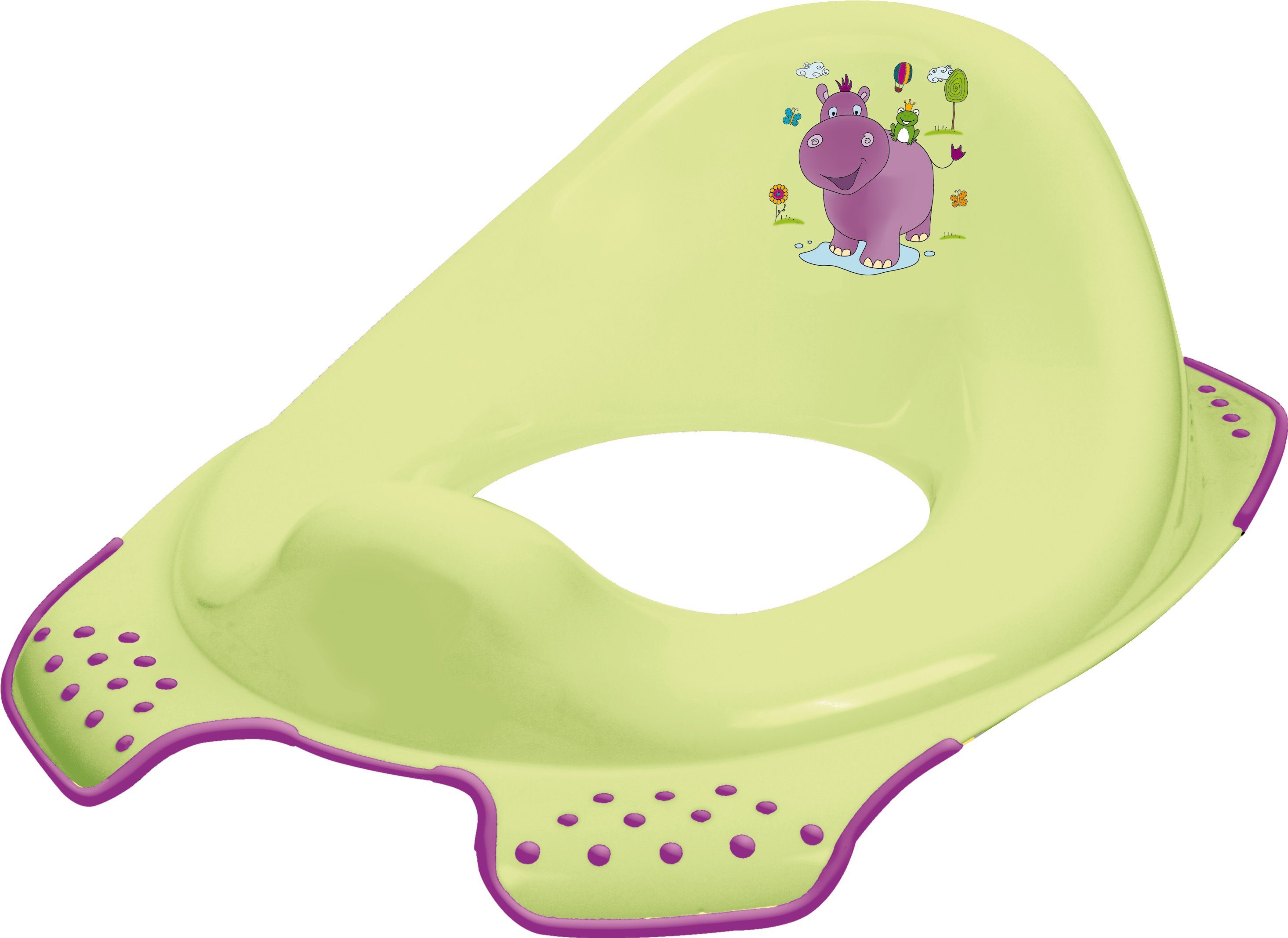 2er Set  Hippo grün WC Aufsatz Hocker Toilettentrainer 