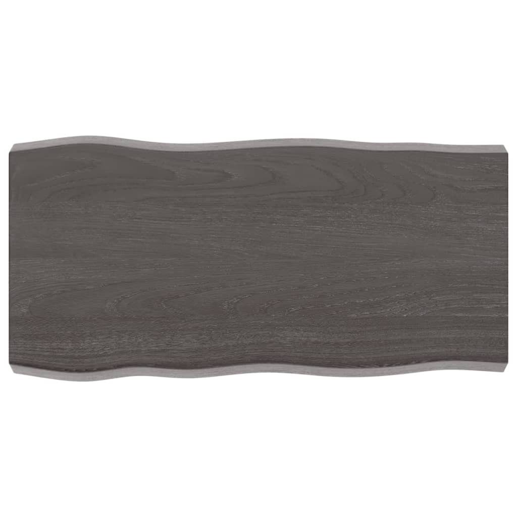 cm St) 80x40x(2-6) (1 Tischplatte Behandelt furnicato Baumkante Massivholz