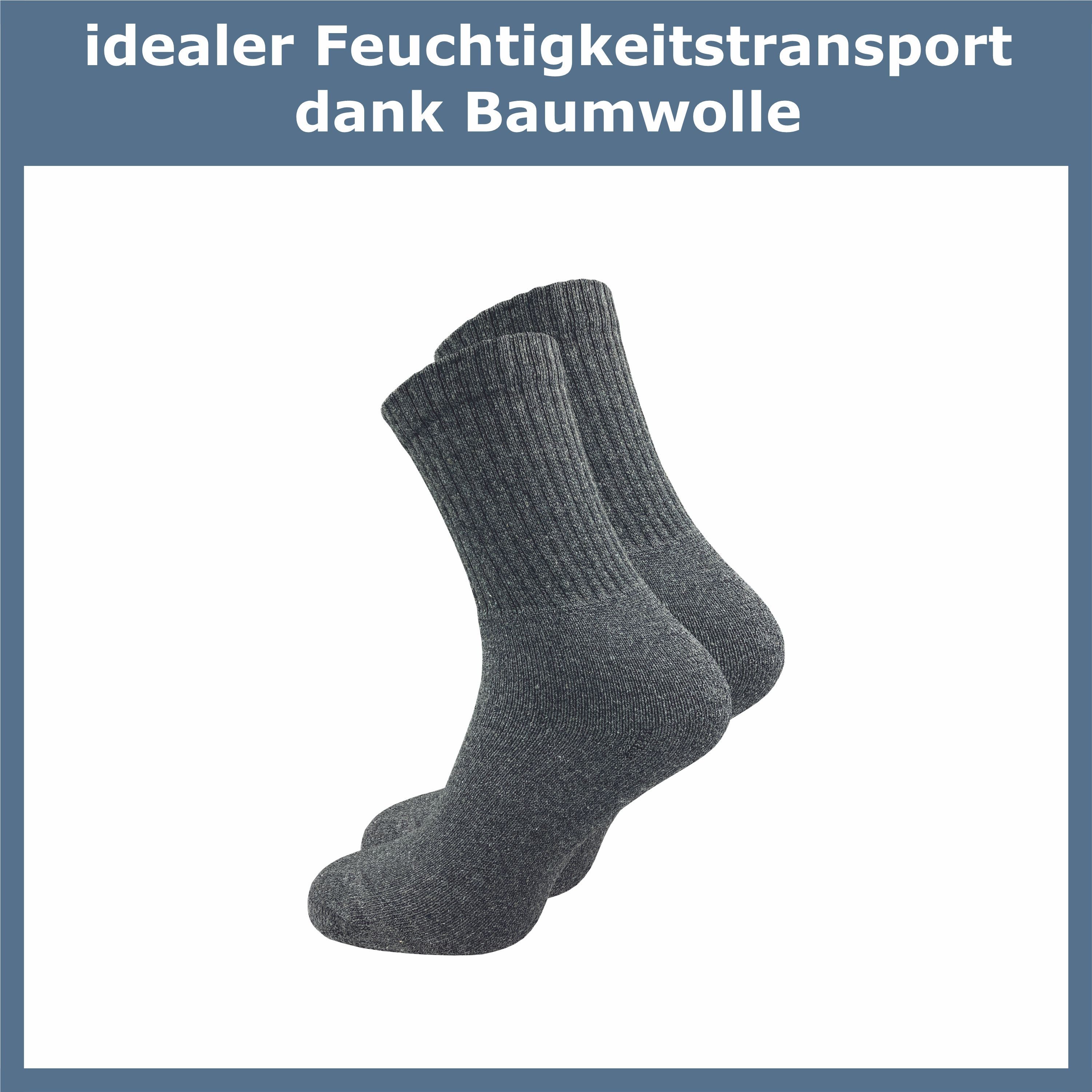 GAWILO Arbeitssocken für Herren - schlichter, cleaner Look - extra verstärkter Plüschfuß (10 Paar) WORK Socken mit Baumwolle sind atmungsaktiv und verhindern Sc – Bild 3 von 5