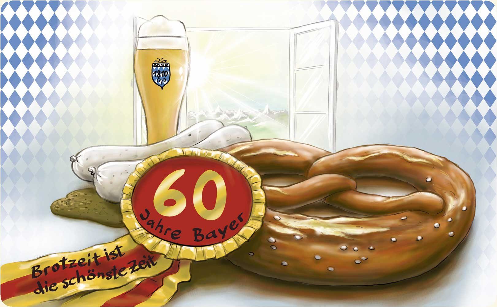 die Stadtmeister Frühstücksbrett 60 Jahre Bayer, Melamin