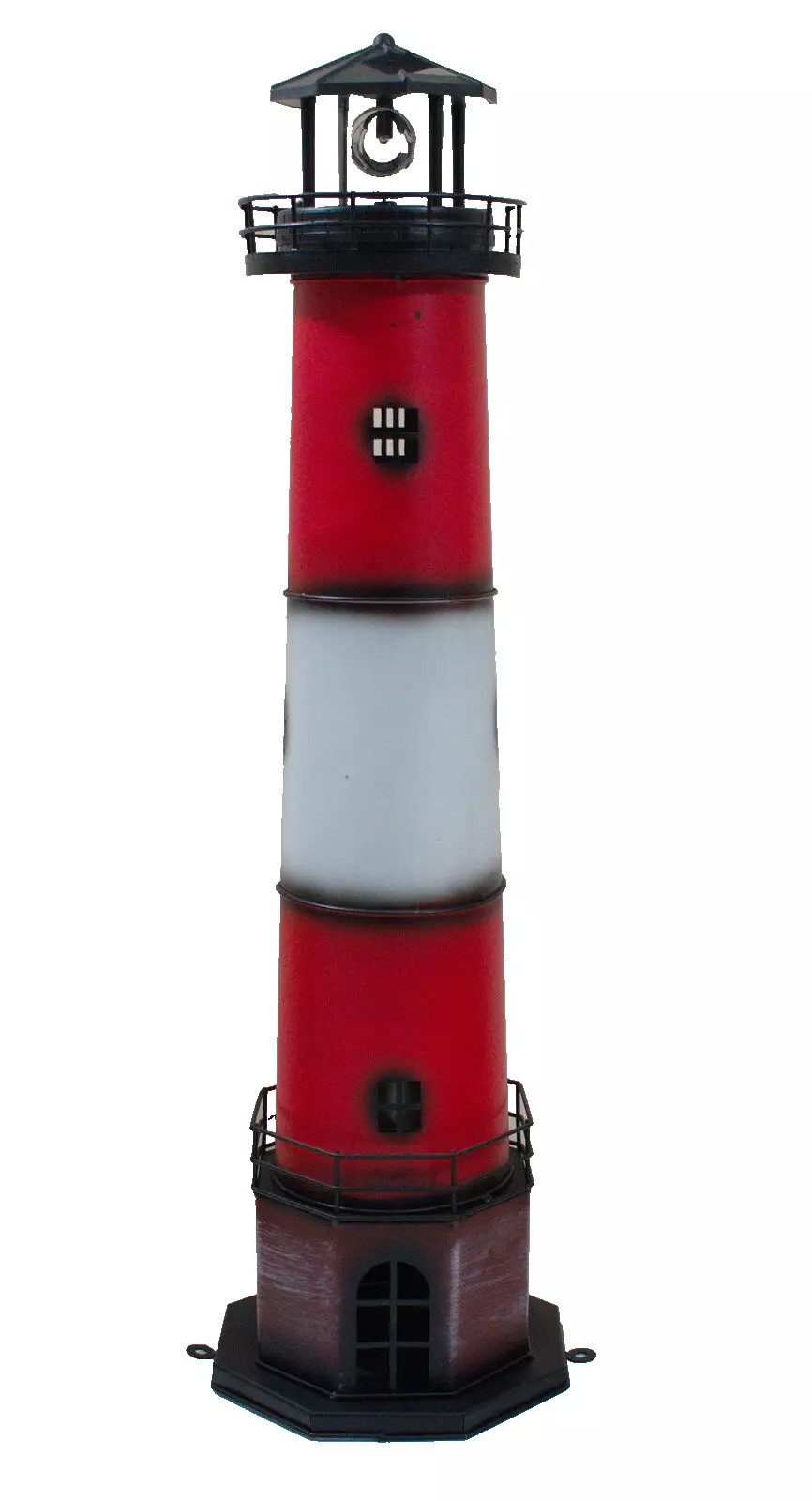 Kaufhaus le petit Dekofigur Deko Leuchtturm Metall Maritim Garten Figur Skulptur Objekt Turm, Dekofigur Dekoskulptur Dekoobjekt Maritimfigur aus Metall