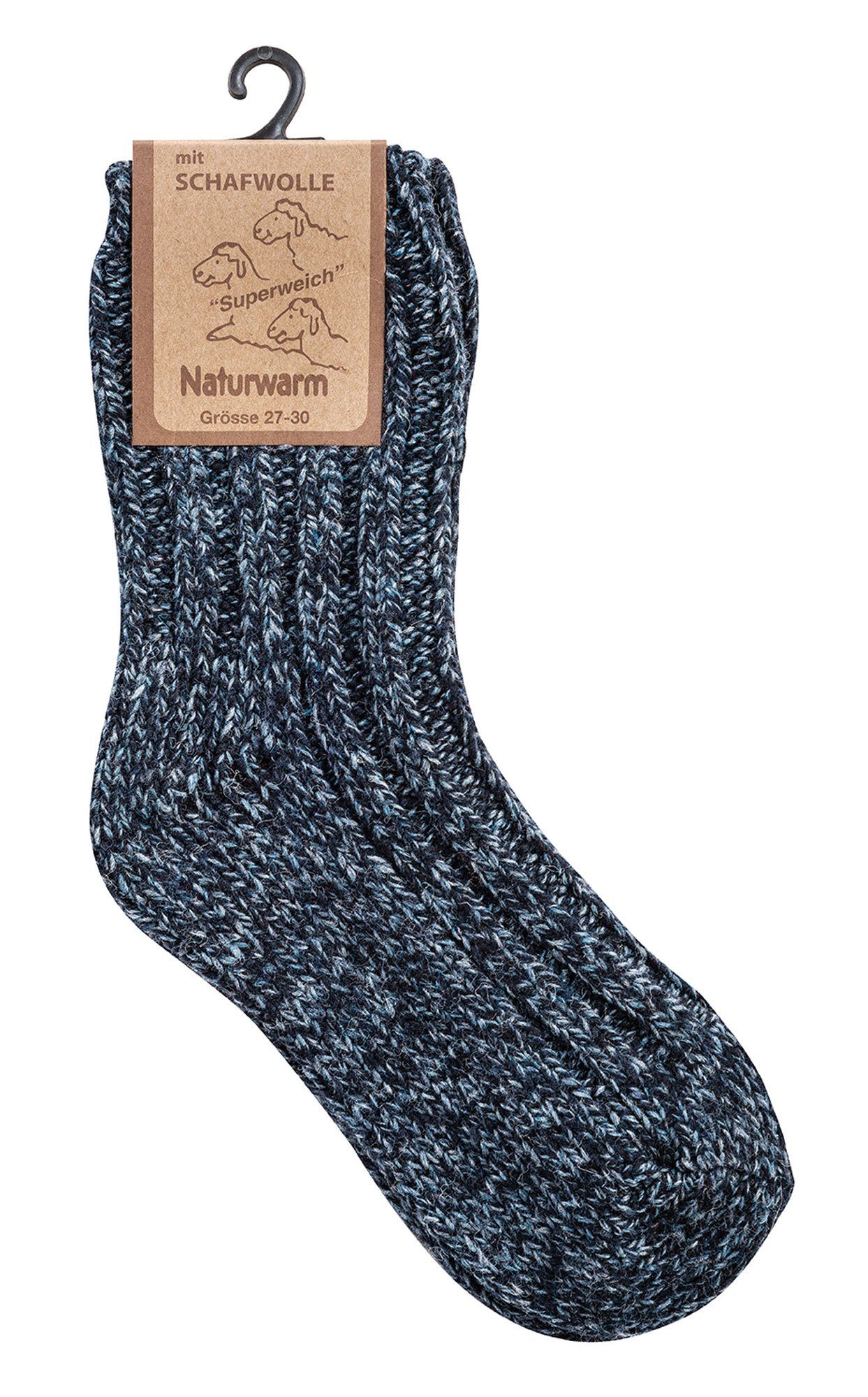 Wowerat Norwegersocken 3 Paar superweiche Norwegersocken mit Wolle für Babys & Kinder