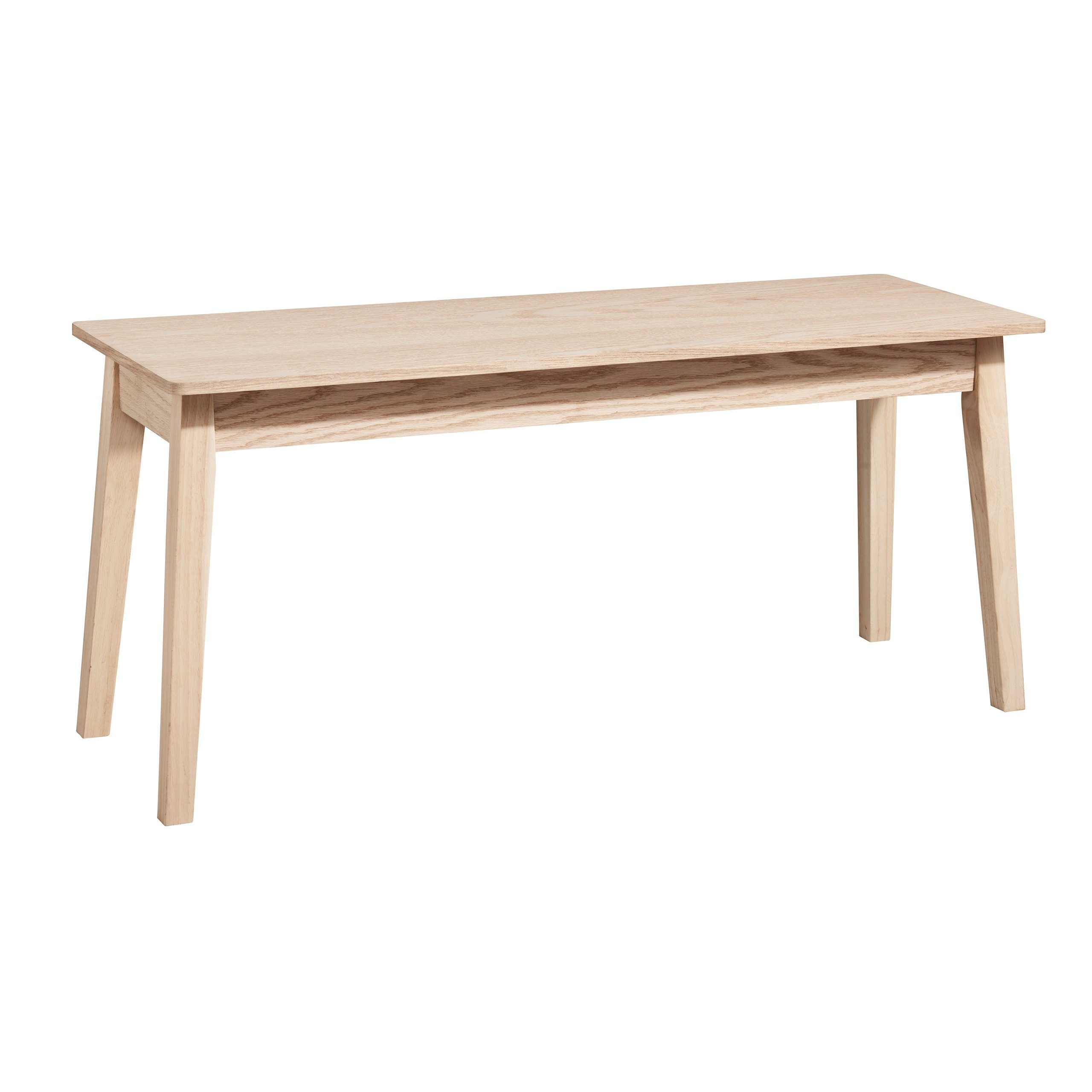 kamelshopping Sitzbank Sitzbank für den Innenbereich aus MDF-Holz, Eichenholz-Optik, ca. 100 x 36 x 45 cm, skandinavischer Look