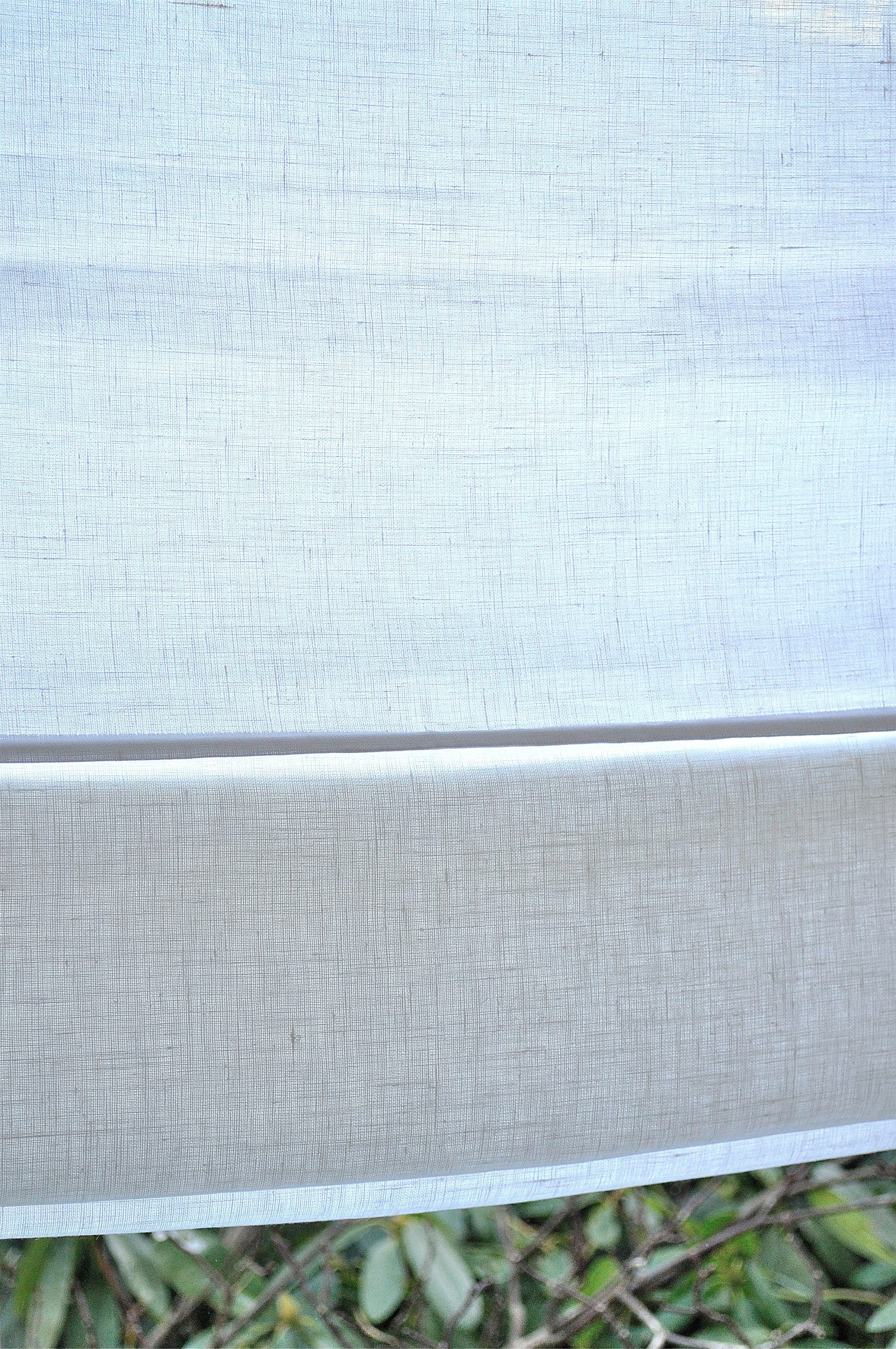 Kutti Raffrollo Metis, mit Hakenaufhängung, ohne Bohren, einfarbig, blickdicht, 100% Leinen, mit Edelstahlhaken, pflegeleicht