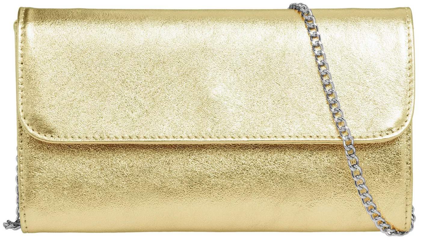 Caspar Clutch Abendtasche Metallic Leder Damen Tasche - PREMIUM LINE - Modell No.779, leicht, elegant & langlebig- 100% Echtleder - Handmade in Italy