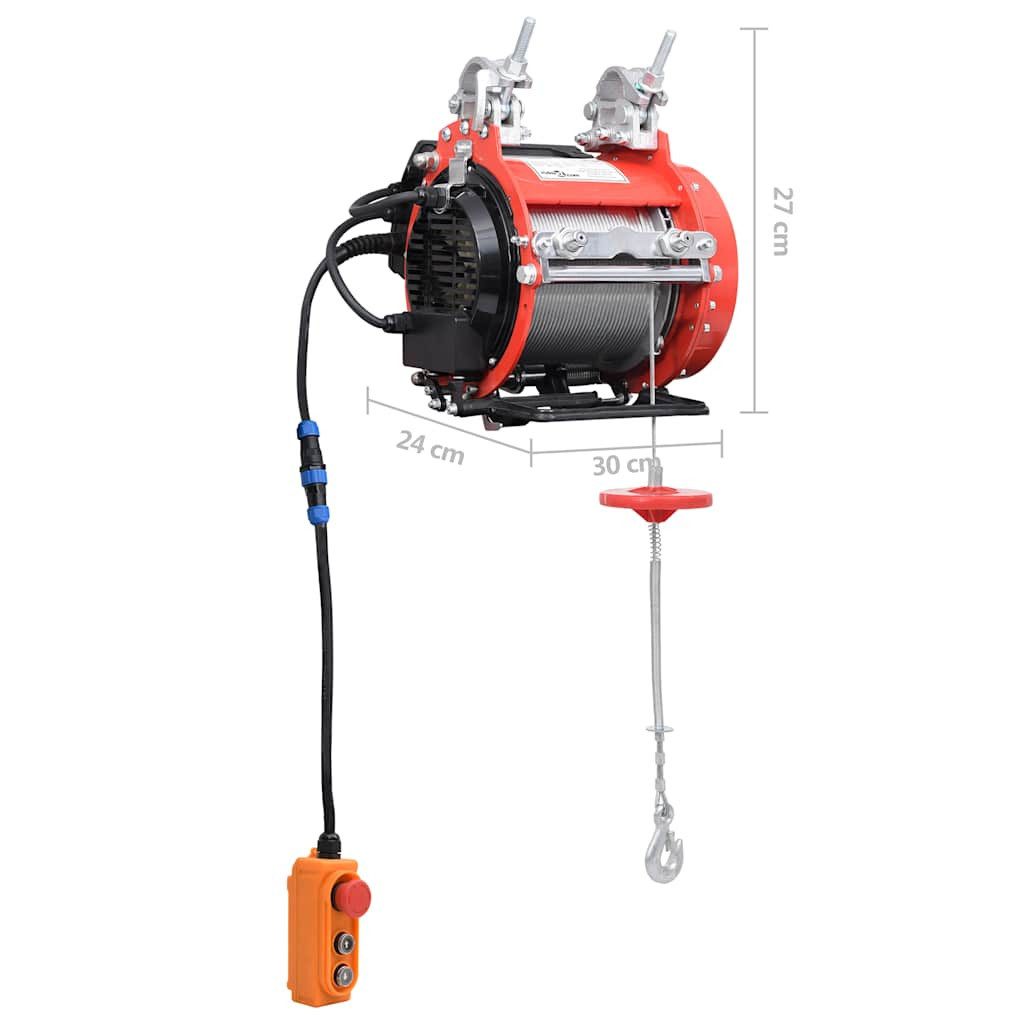 JJsdwin Elektrische Seilwinde, Hebezug mit kabelloser Fernbedienung, Seilzug Motorwinde 200kg bis 400kg für Landwirtschaft und Docks, Hubhöhe 12m