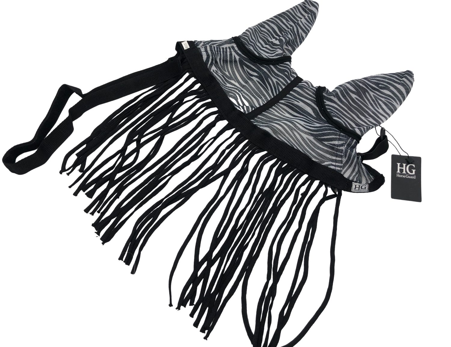 Zebra Fliegenmaske mit Horse Klett Guard Insektenschutz Horse Guard Weide Fliegen Fliegenmasken