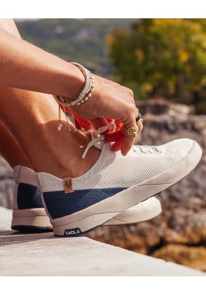 SAOLA Cannon Knit 2.0 weiss/navy Damen Sneaker