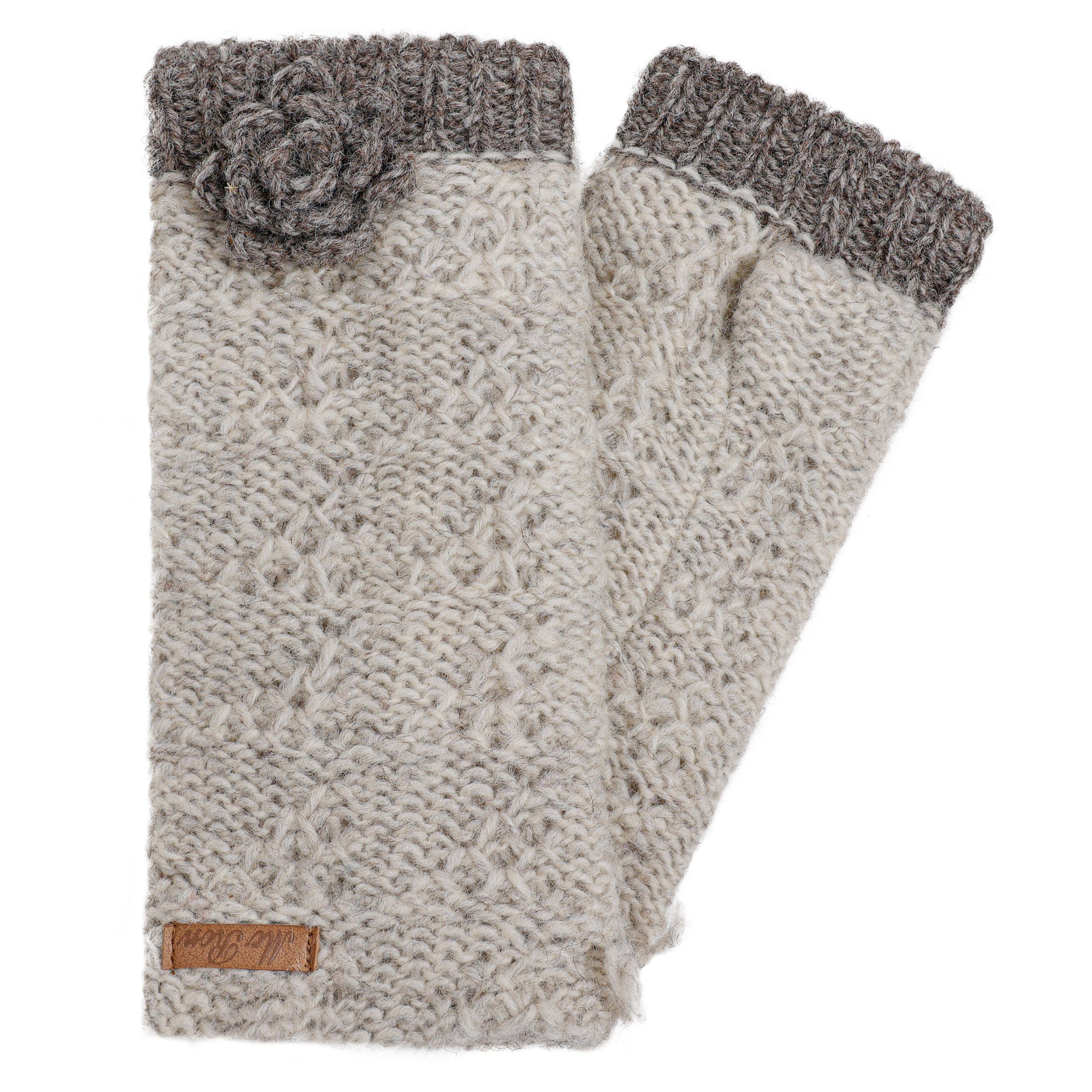 McRon Armstulpen Pulswärmer Modell Lana gefüttert mit Fleece, hoher Schurwo günstig online kaufen